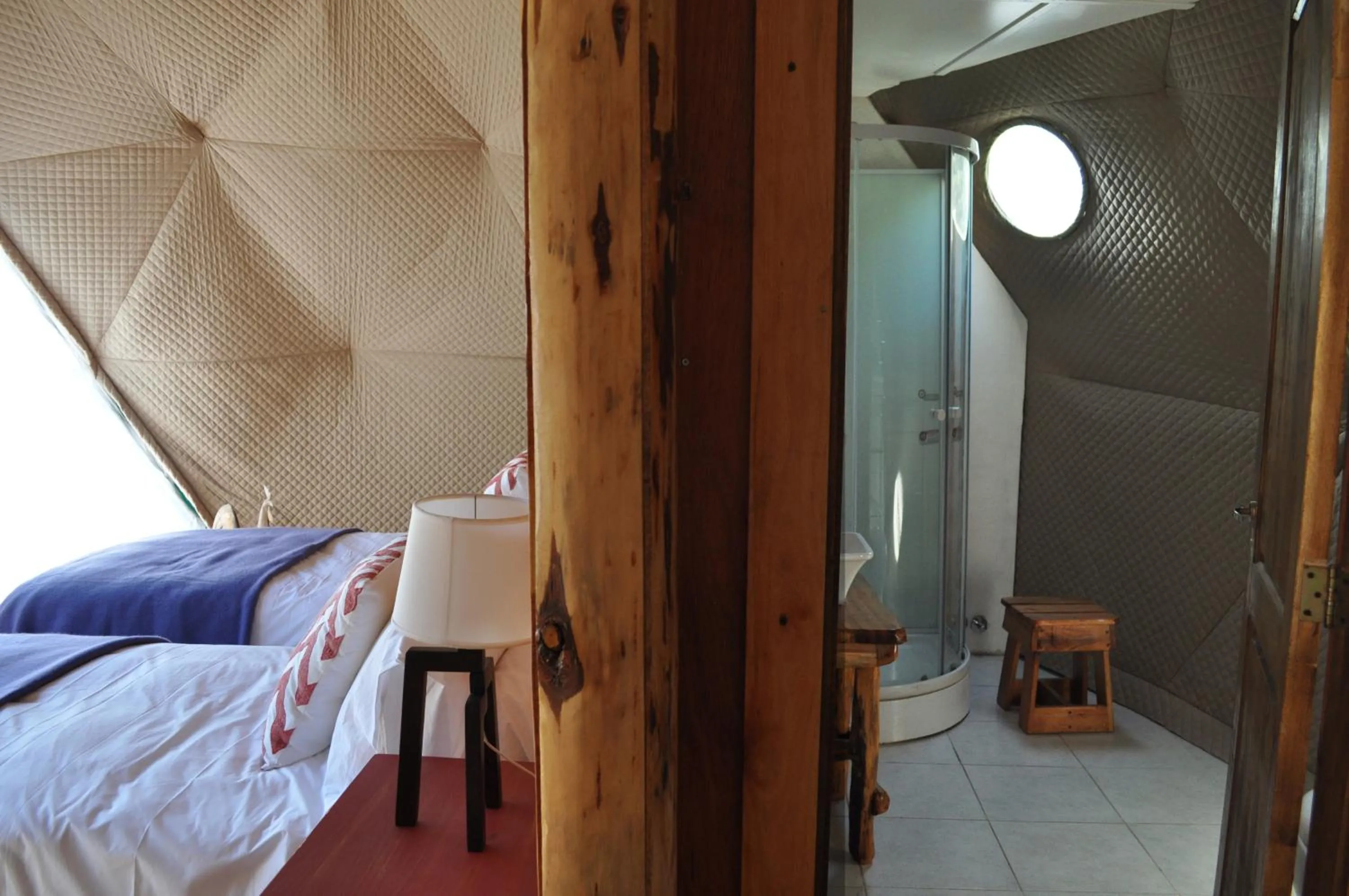 Shower, Bed in Patagonia Eco Domes