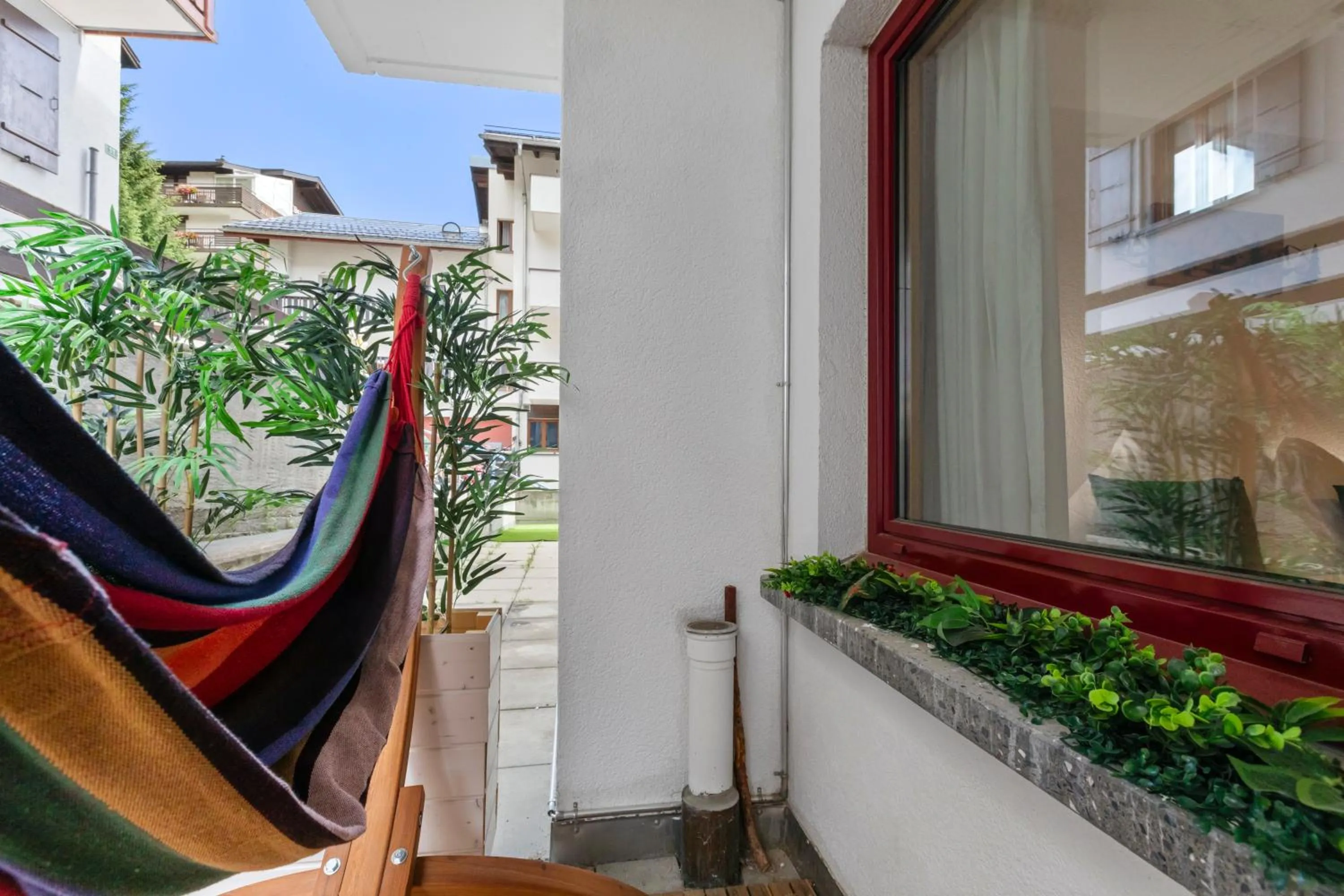 Patio in Centre de Saas-Fee - 2 chambres - balcon & patio