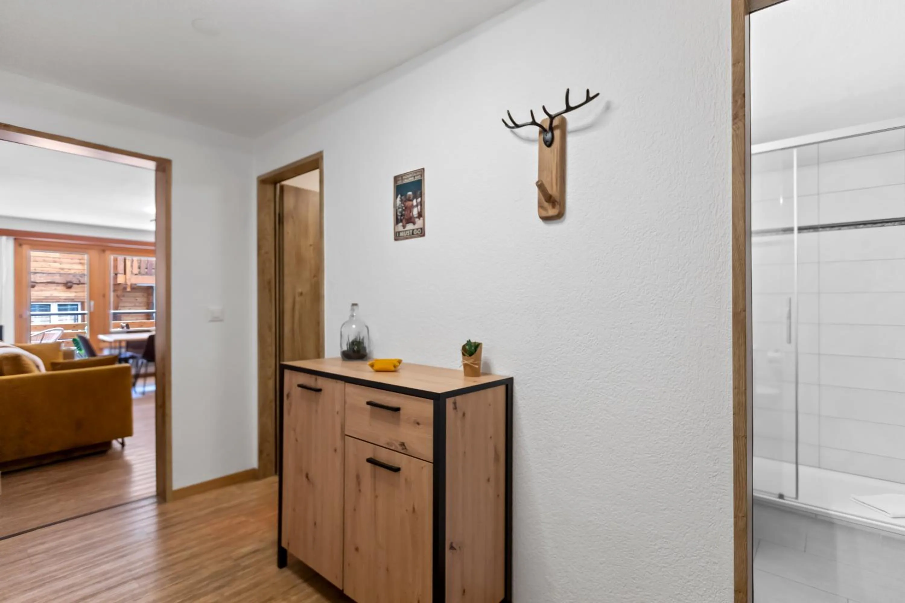 Facade/entrance in Centre de Saas-Fee - 2 chambres - balcon & patio