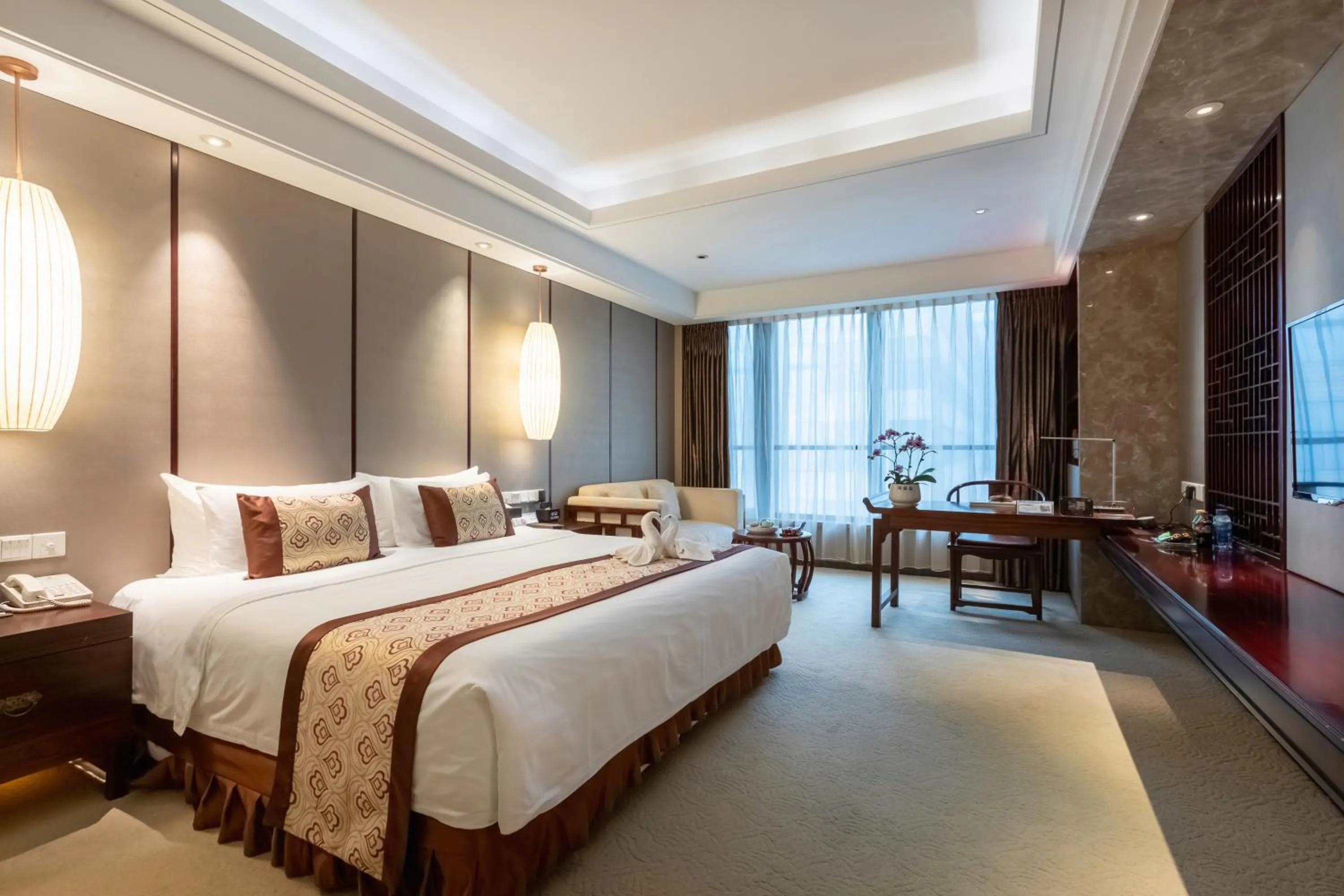 Photo of the whole room, Bed in Xinhua Media Hotel