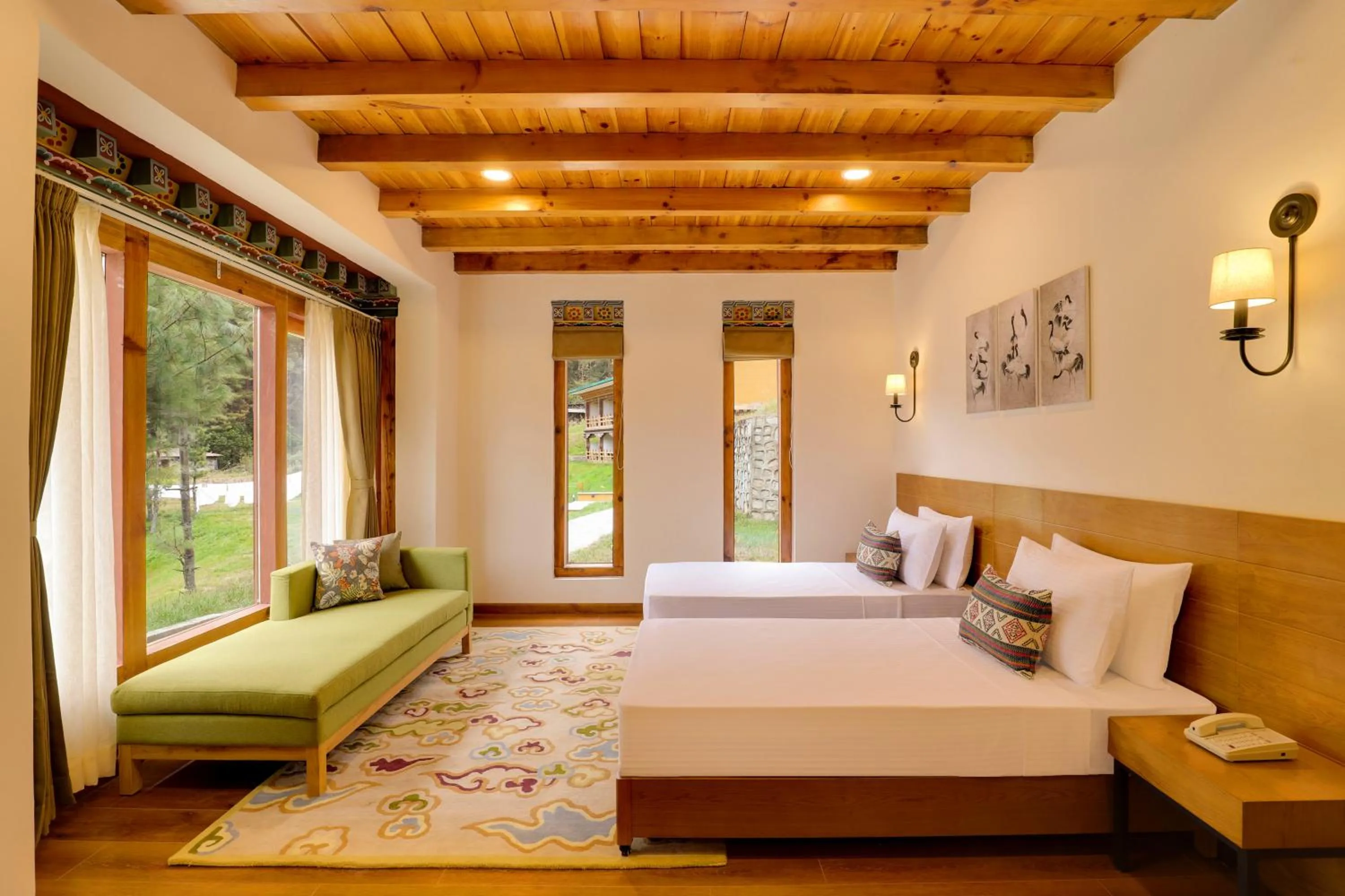 Bedroom, Bed in Lemon Tree Resort, Thimphu, Bhutan