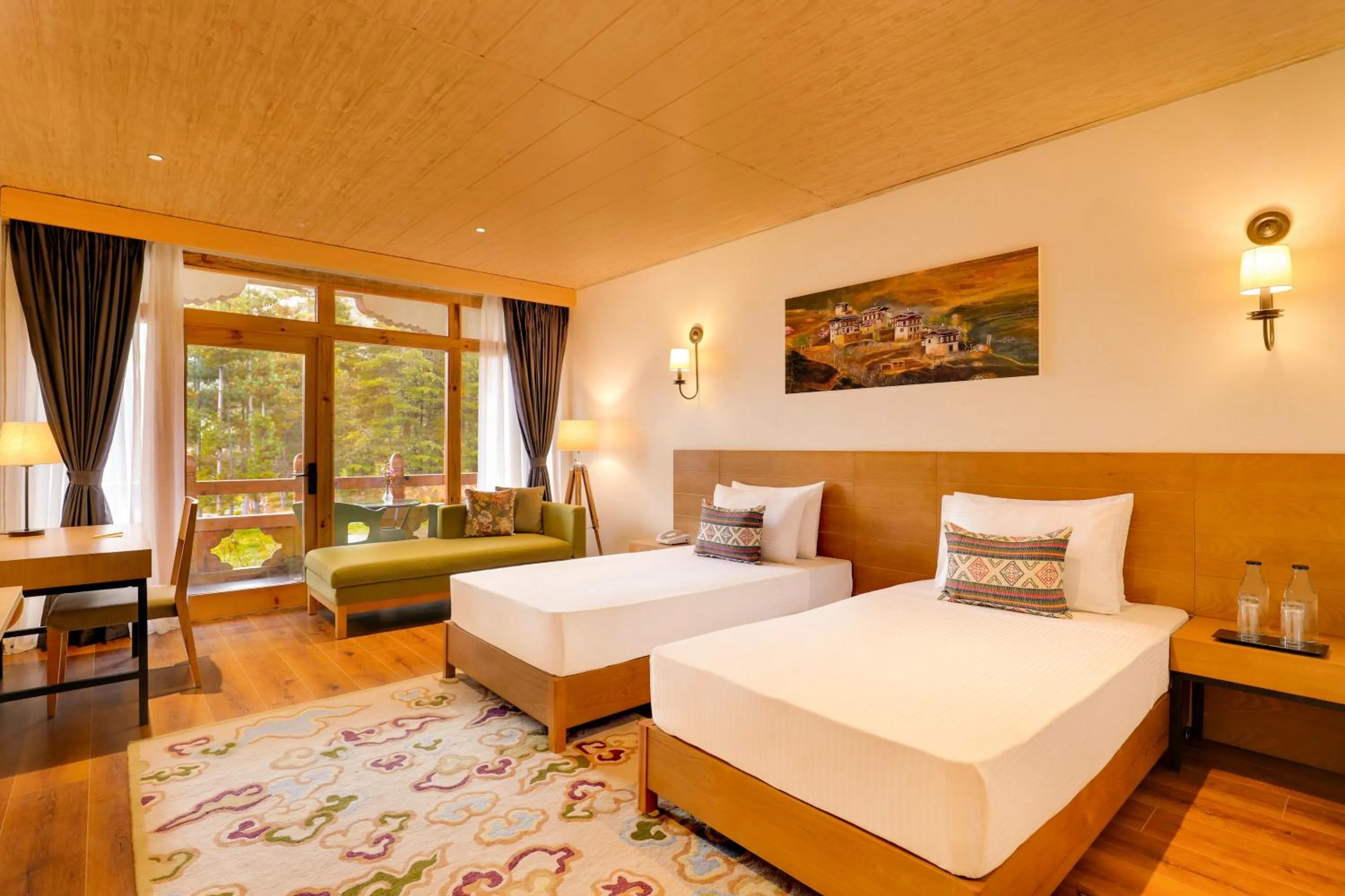 Bedroom, Bed in Lemon Tree Resort, Thimphu, Bhutan