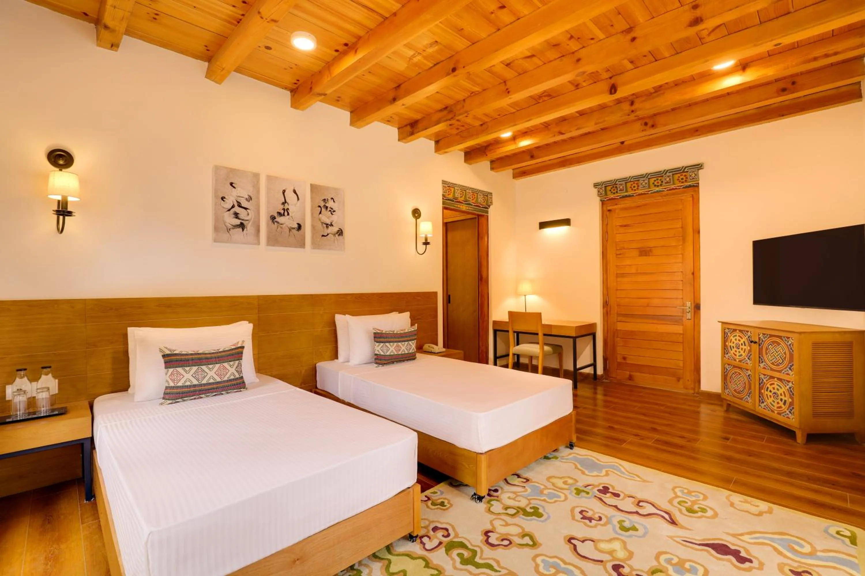 Bedroom, Bed in Lemon Tree Resort, Thimphu, Bhutan