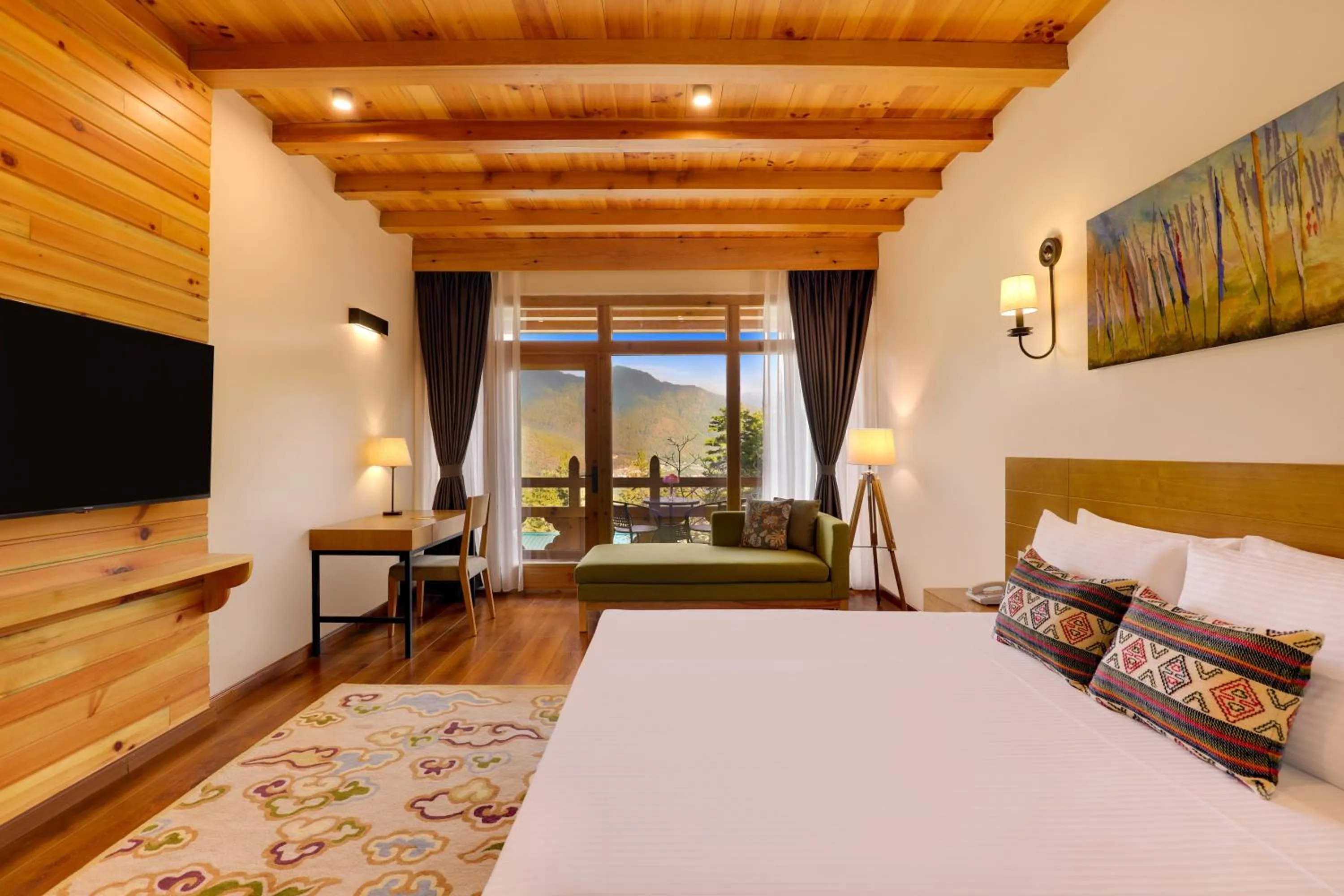 Bedroom, Bed in Lemon Tree Resort, Thimphu, Bhutan