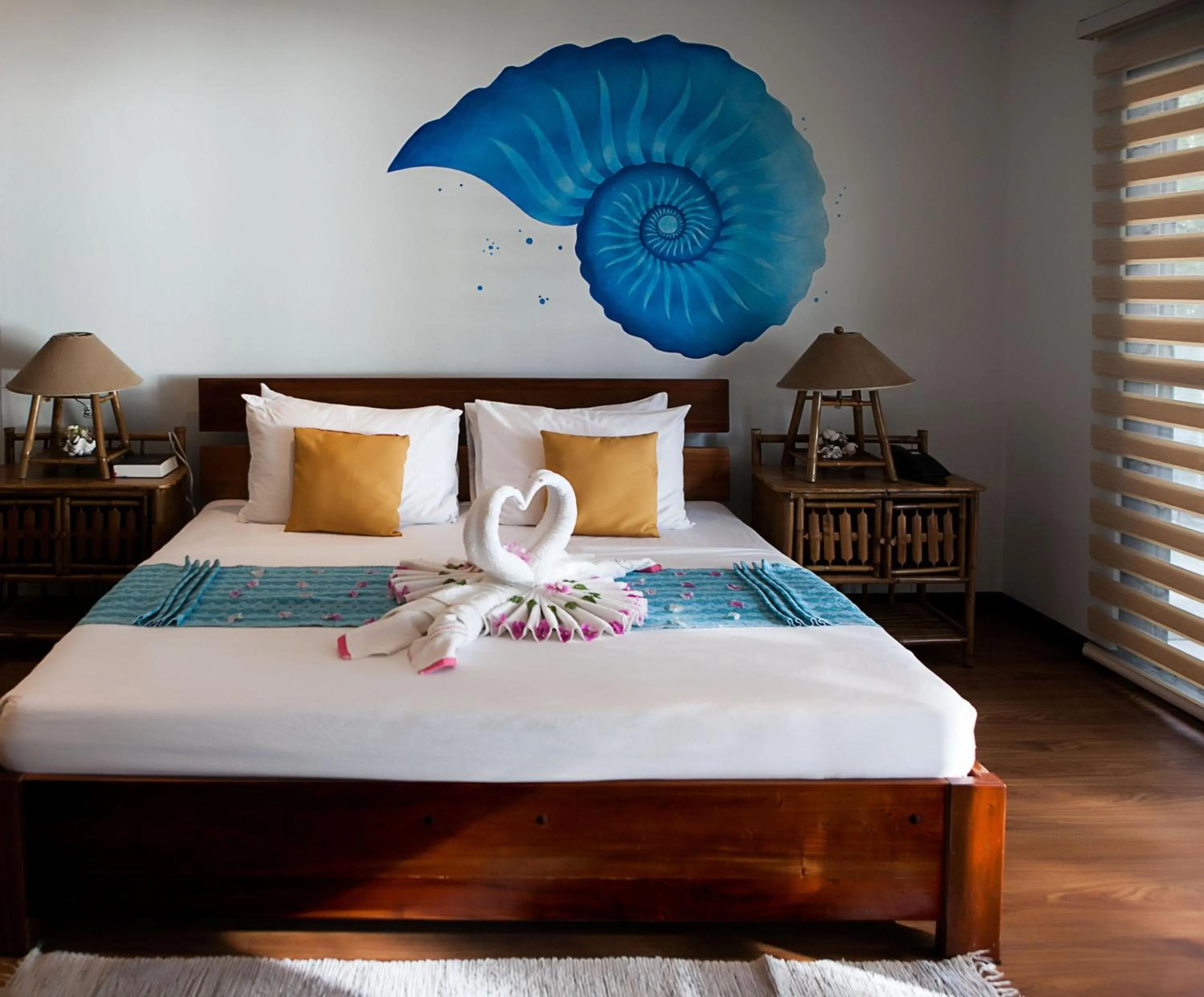 Bed in 357 Boracay Resort