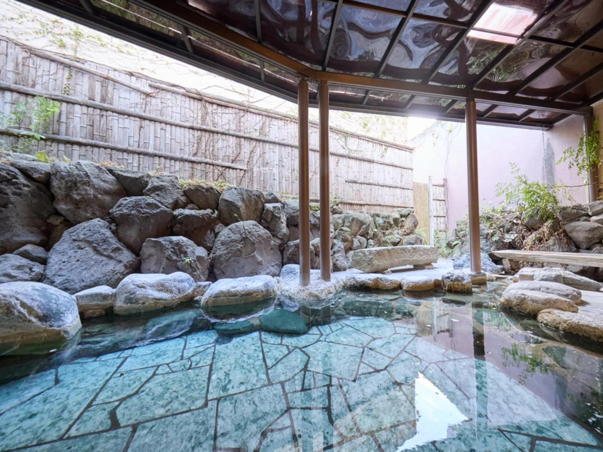 Open Air Bath in Shuzenji Onsen Hotel Takitei