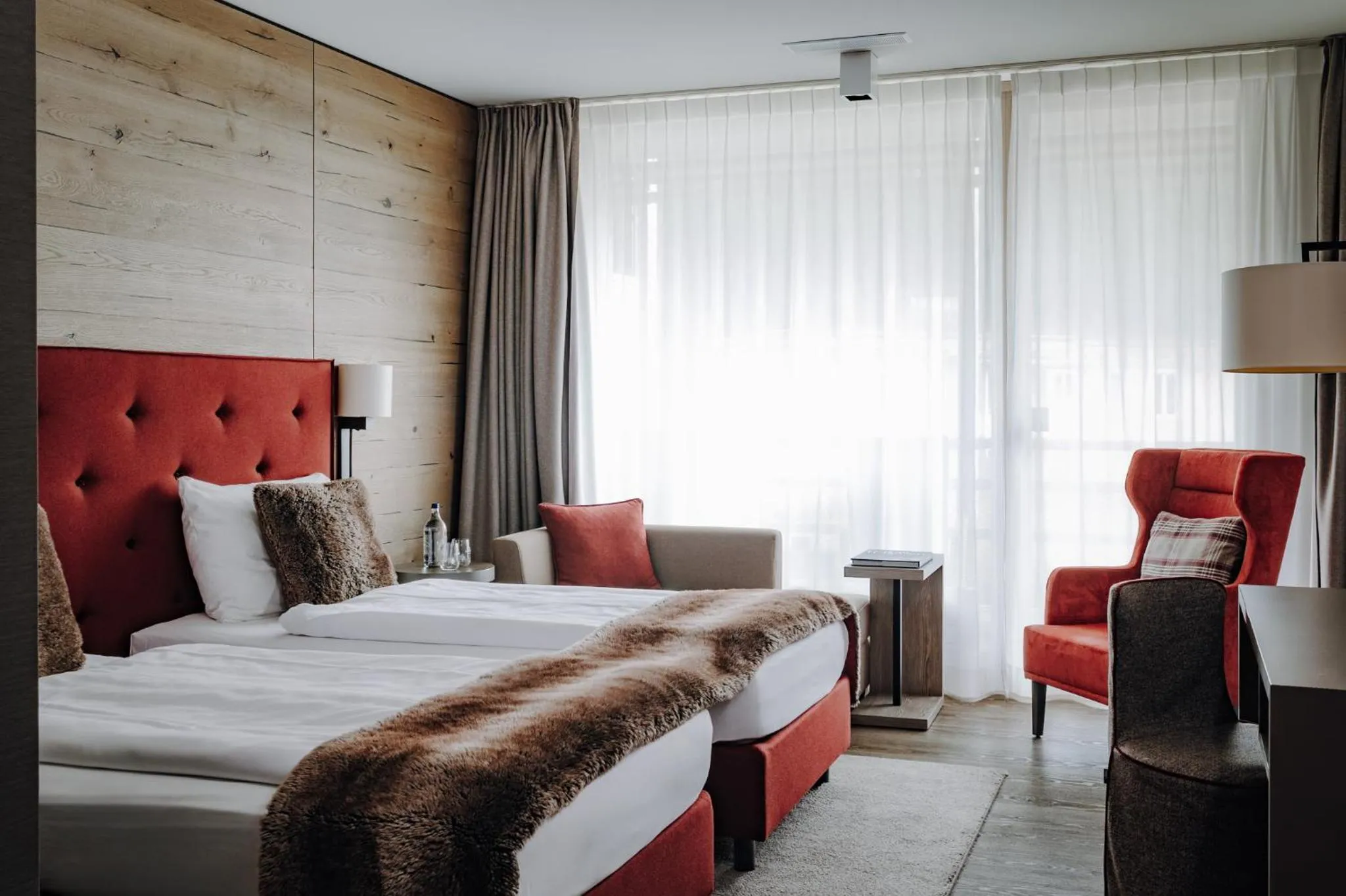 Bed in AMERON Davos Swiss Mountain Resort