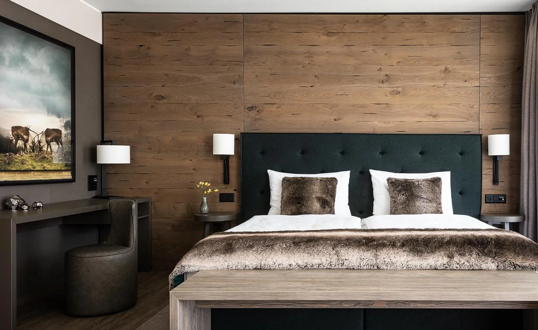 Bed in AMERON Davos Swiss Mountain Resort