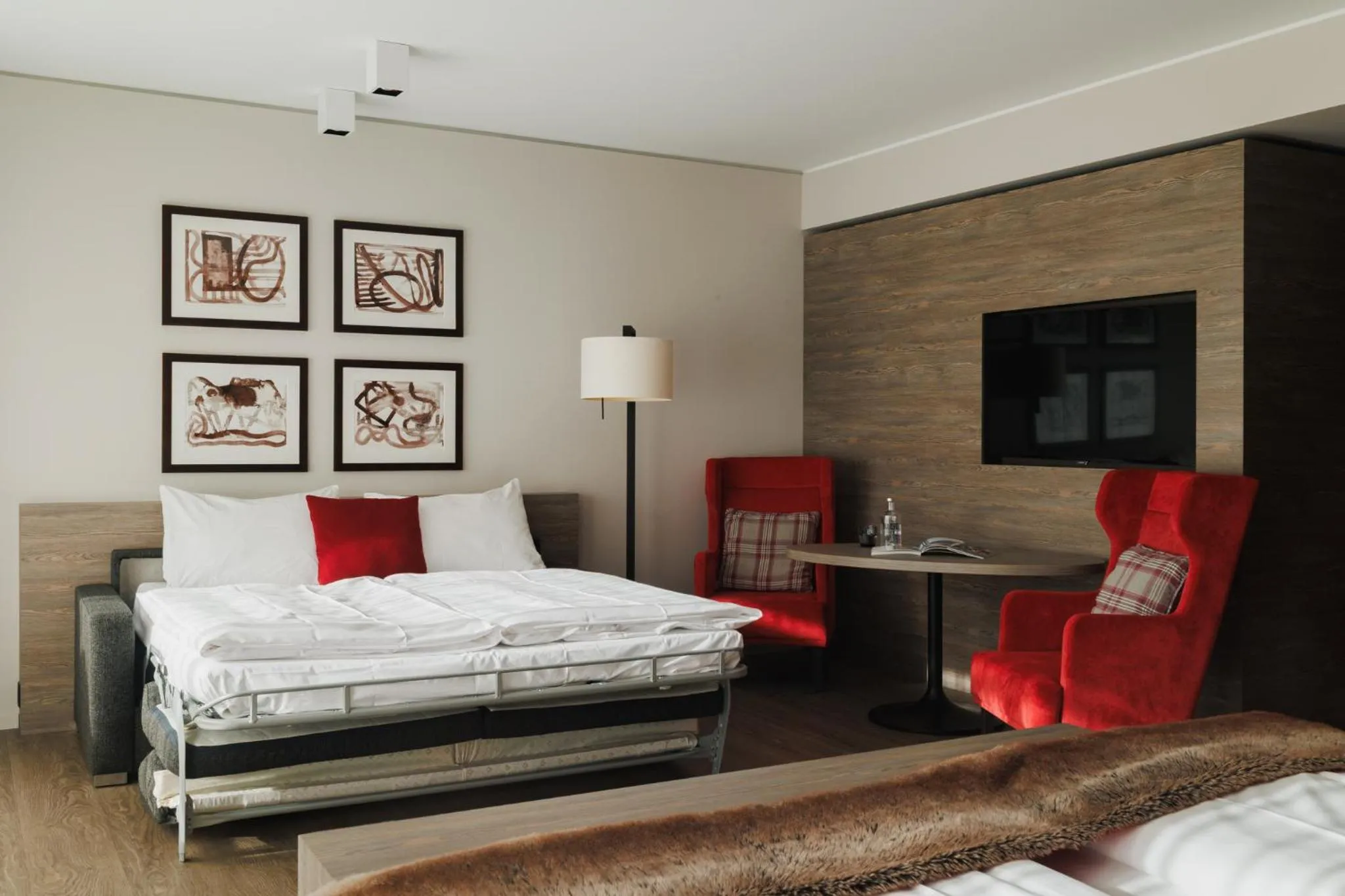 Bed in AMERON Davos Swiss Mountain Resort