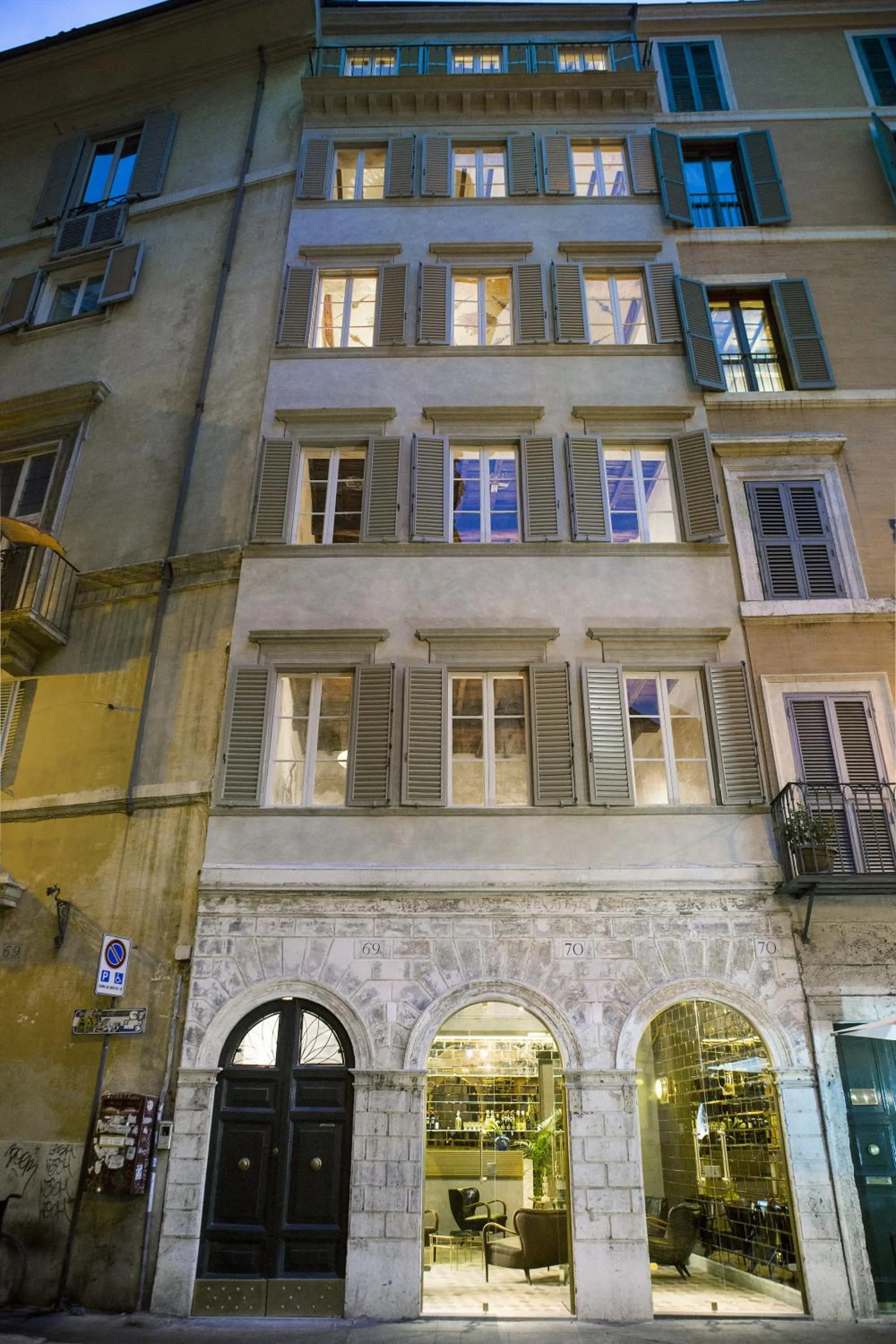 Facade/entrance in G-Rough, Rome, a Member of Design Hotels