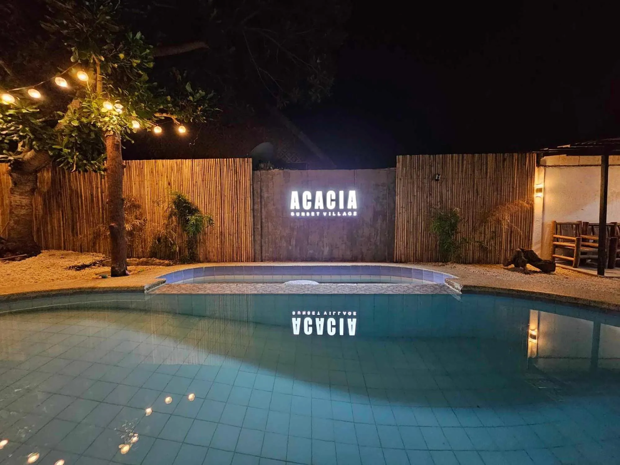 Pool view in Acacia Sunset Village Inn