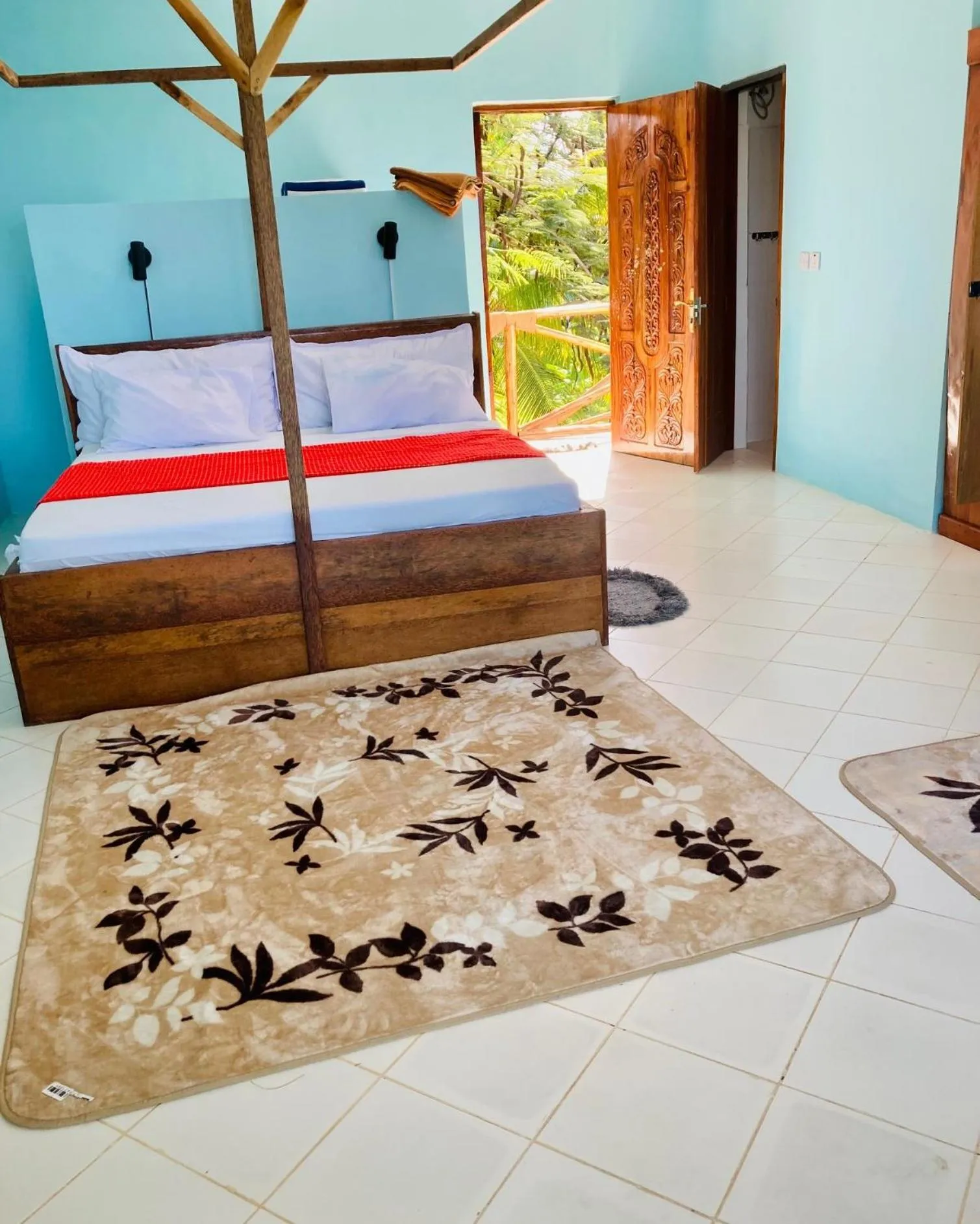 Bed in Kaure Sand Beach Lodge