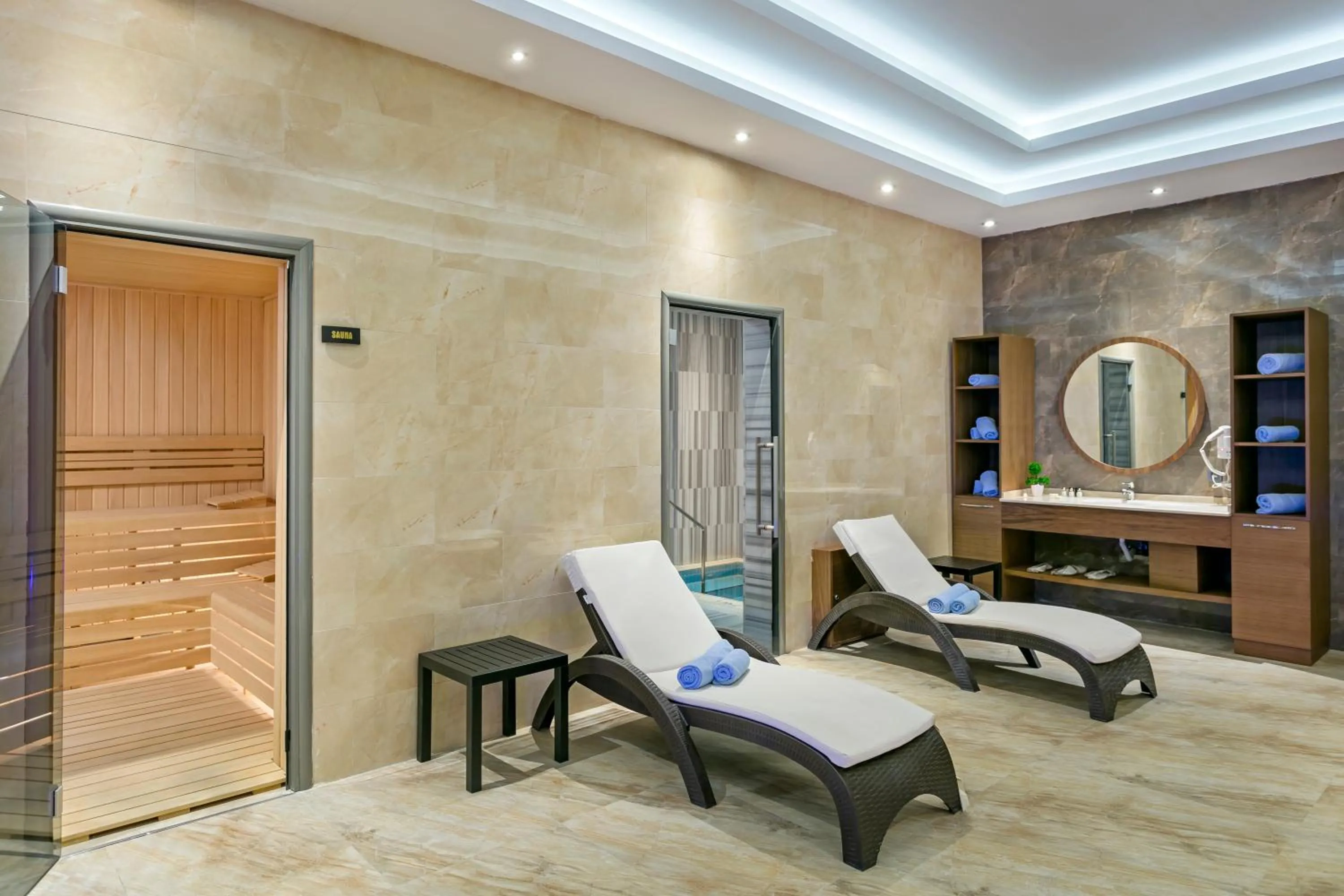 Sauna in Grannos Thermal Hotel & Convention Center