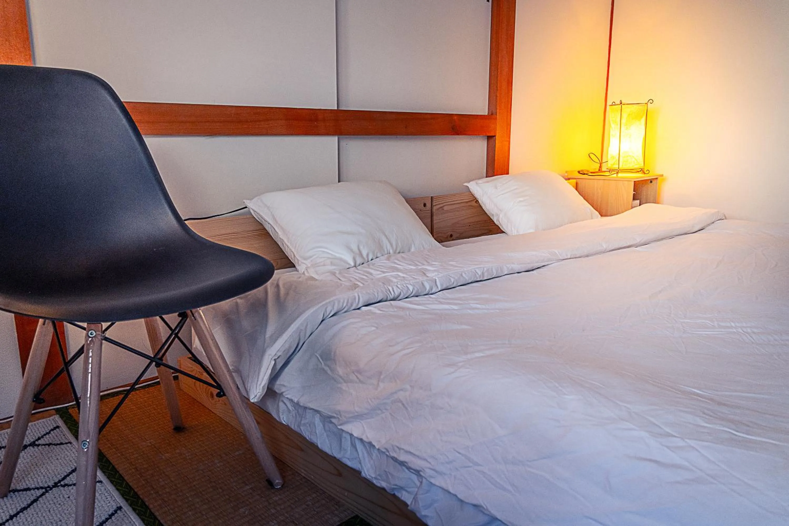 Bed in Winter Whale Lodge