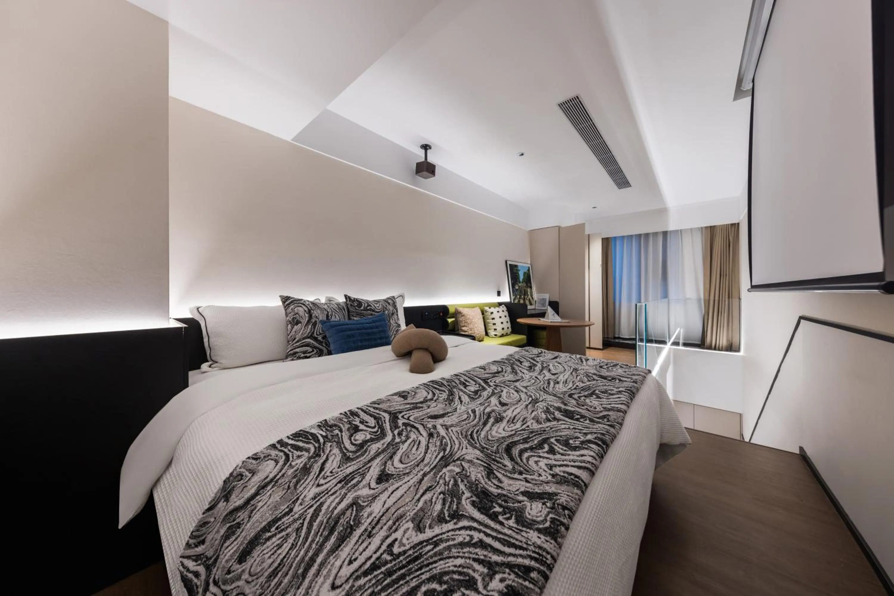 Bedroom, Bed in Suisse Place Beijing Jinsong Subway Station
