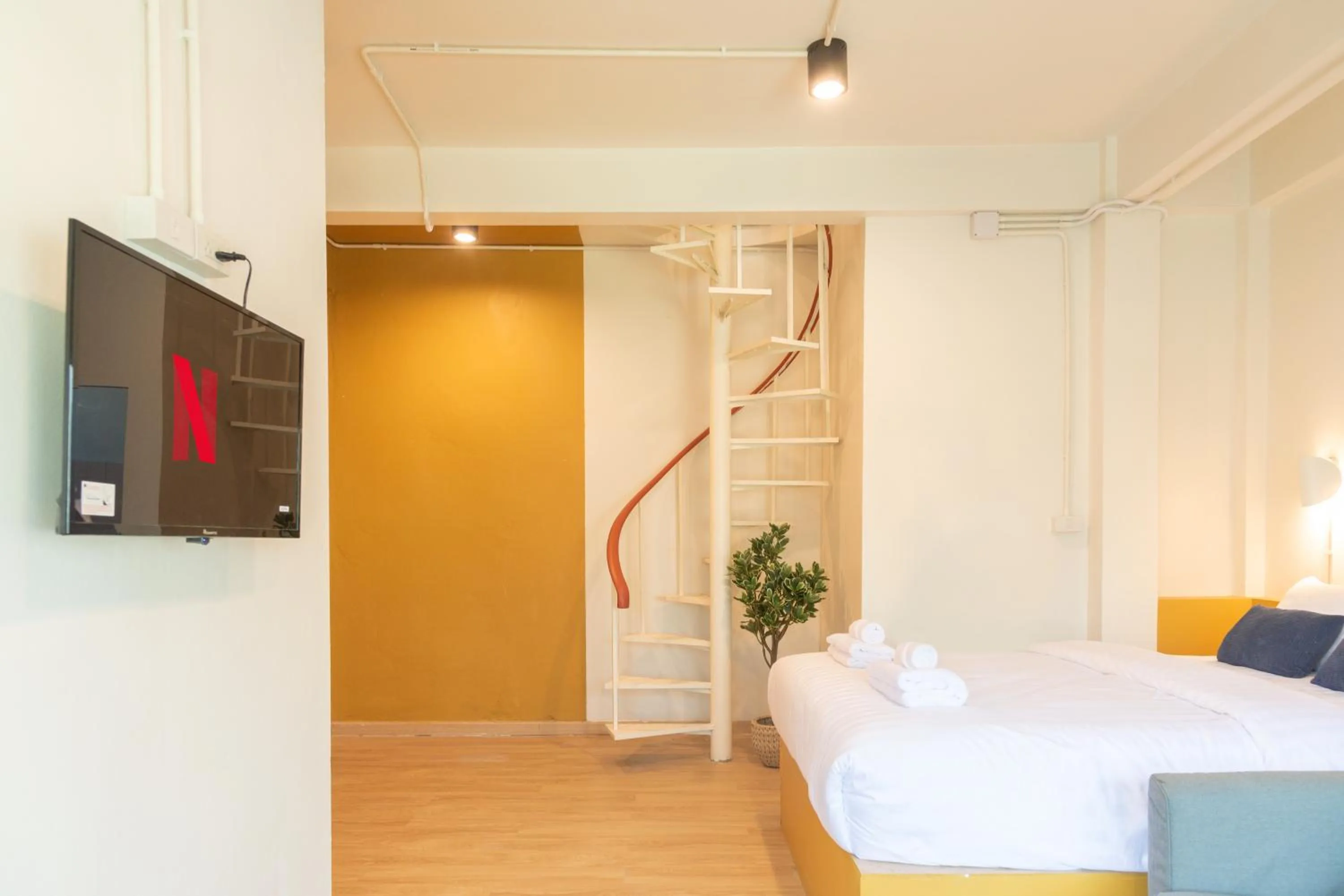 Bed in Samyan Story Boutique Hotel