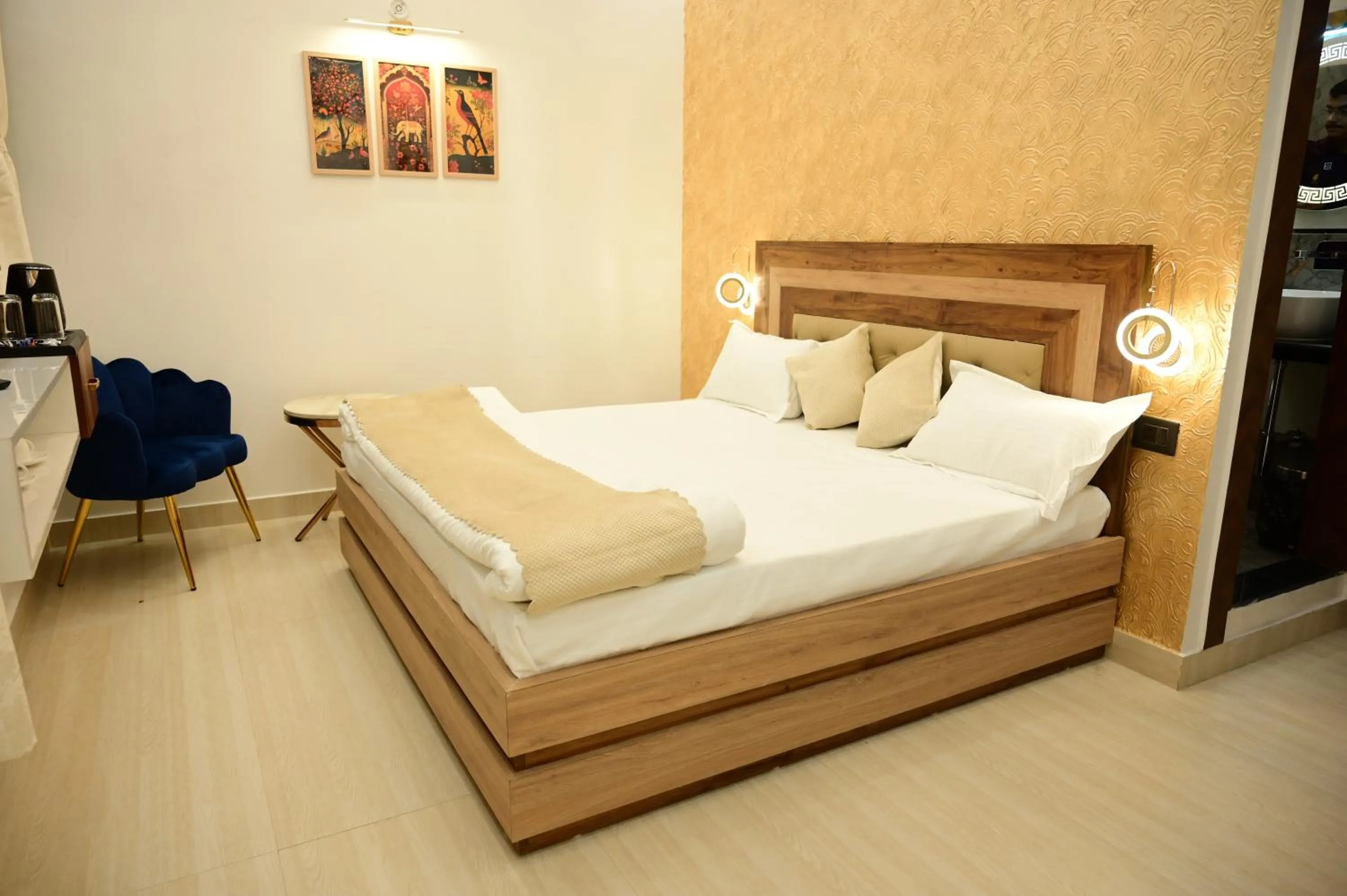 Bed in Hotel Vedic Inn