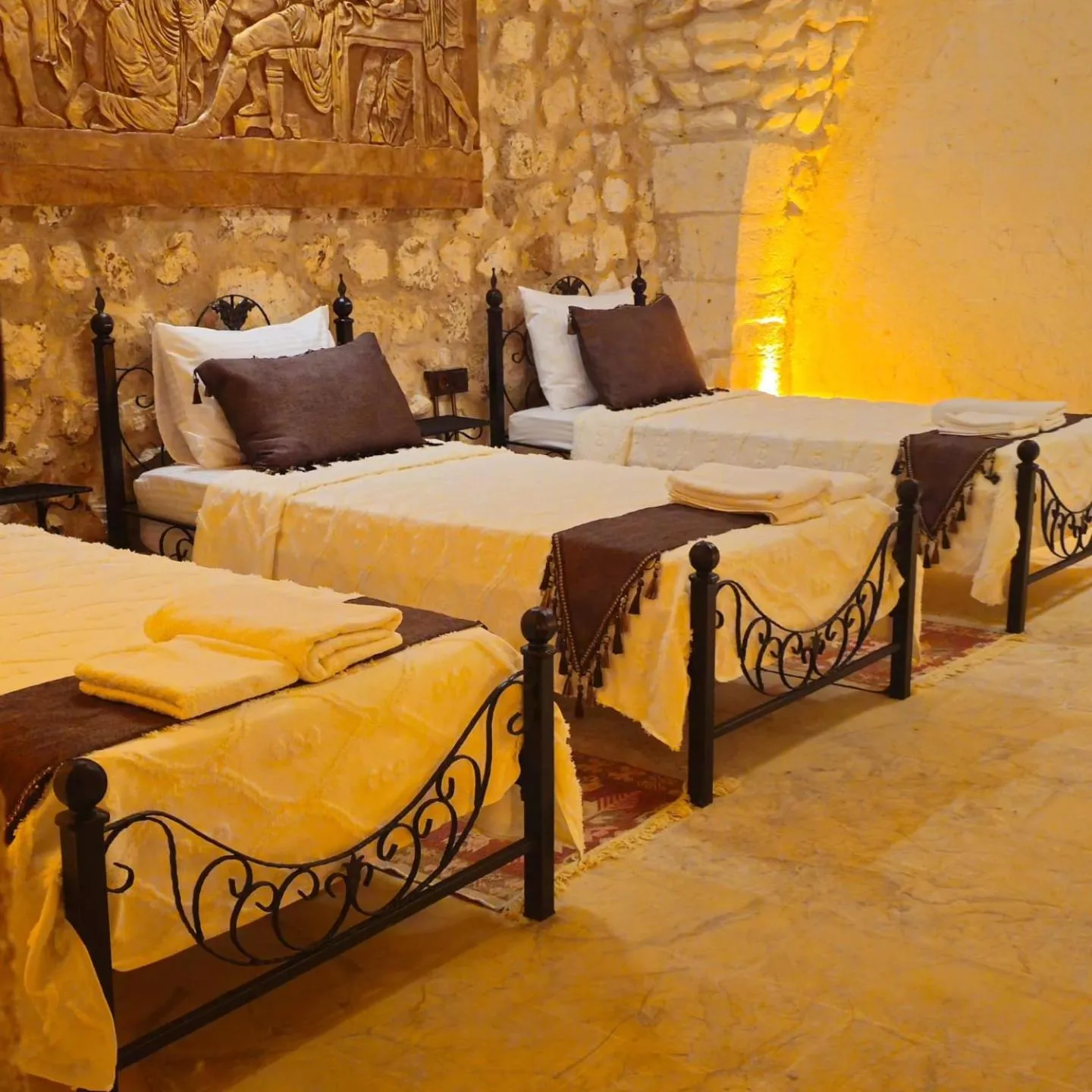 Bed in Cleopatra Antique Hotel