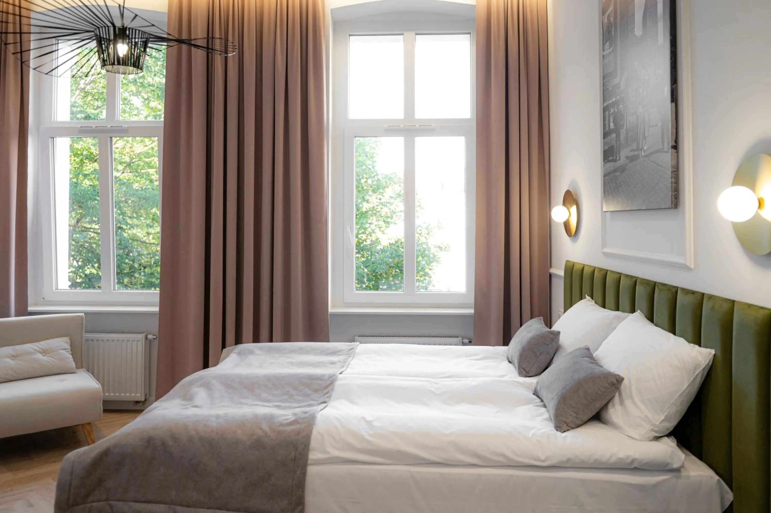 Bed in Stara Drukarnia Aparthotel