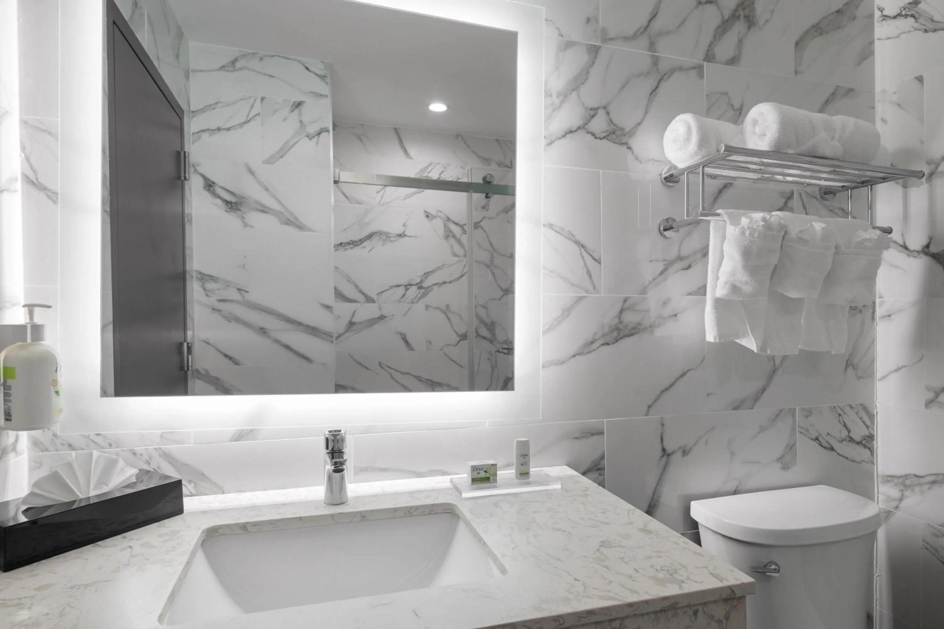 Bathroom in Ramada by Wyndham Brooklyn Near Flatbush