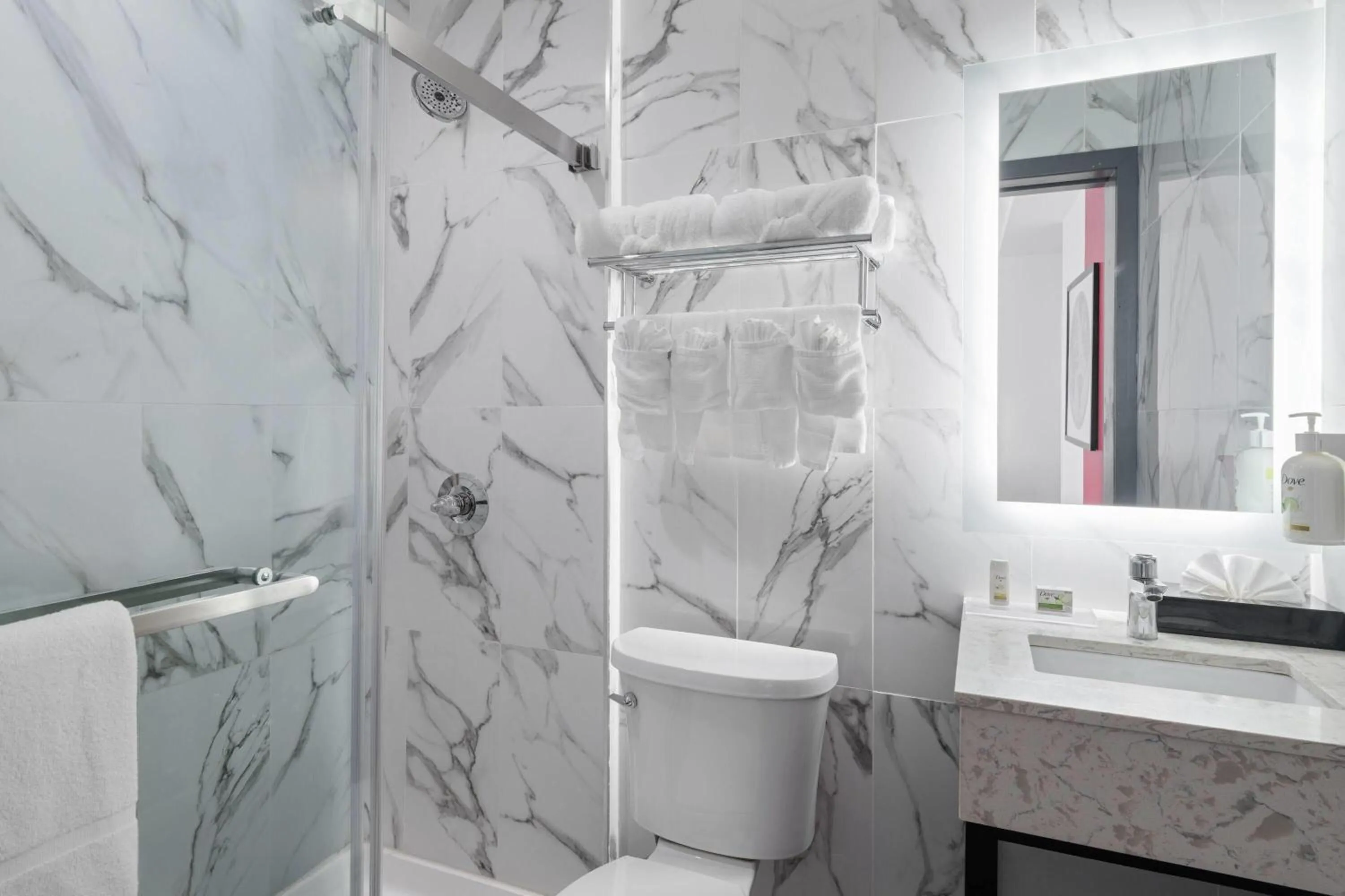 Bathroom in Ramada by Wyndham Brooklyn Near Flatbush