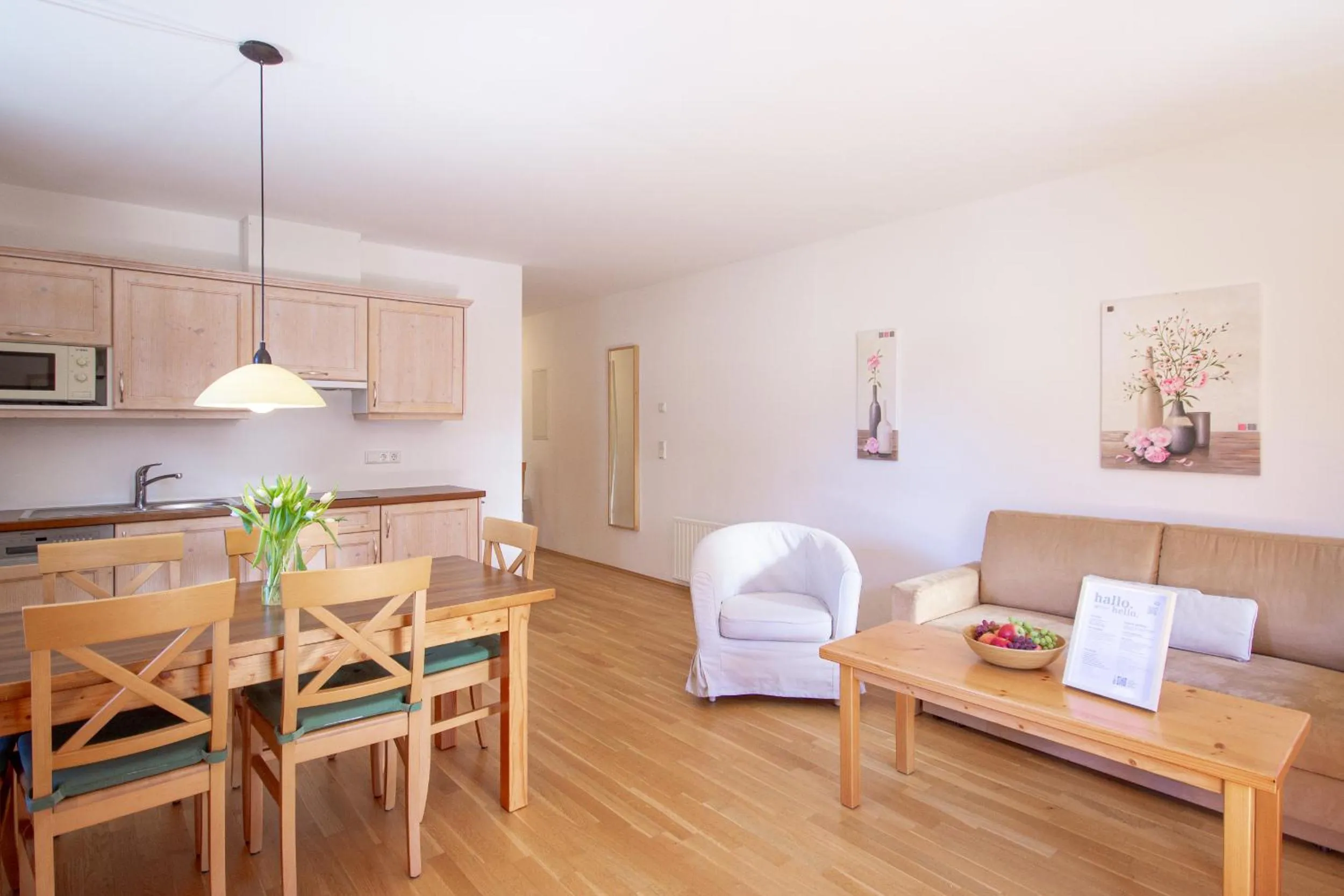Kitchen or kitchenette in Appartements Stranach