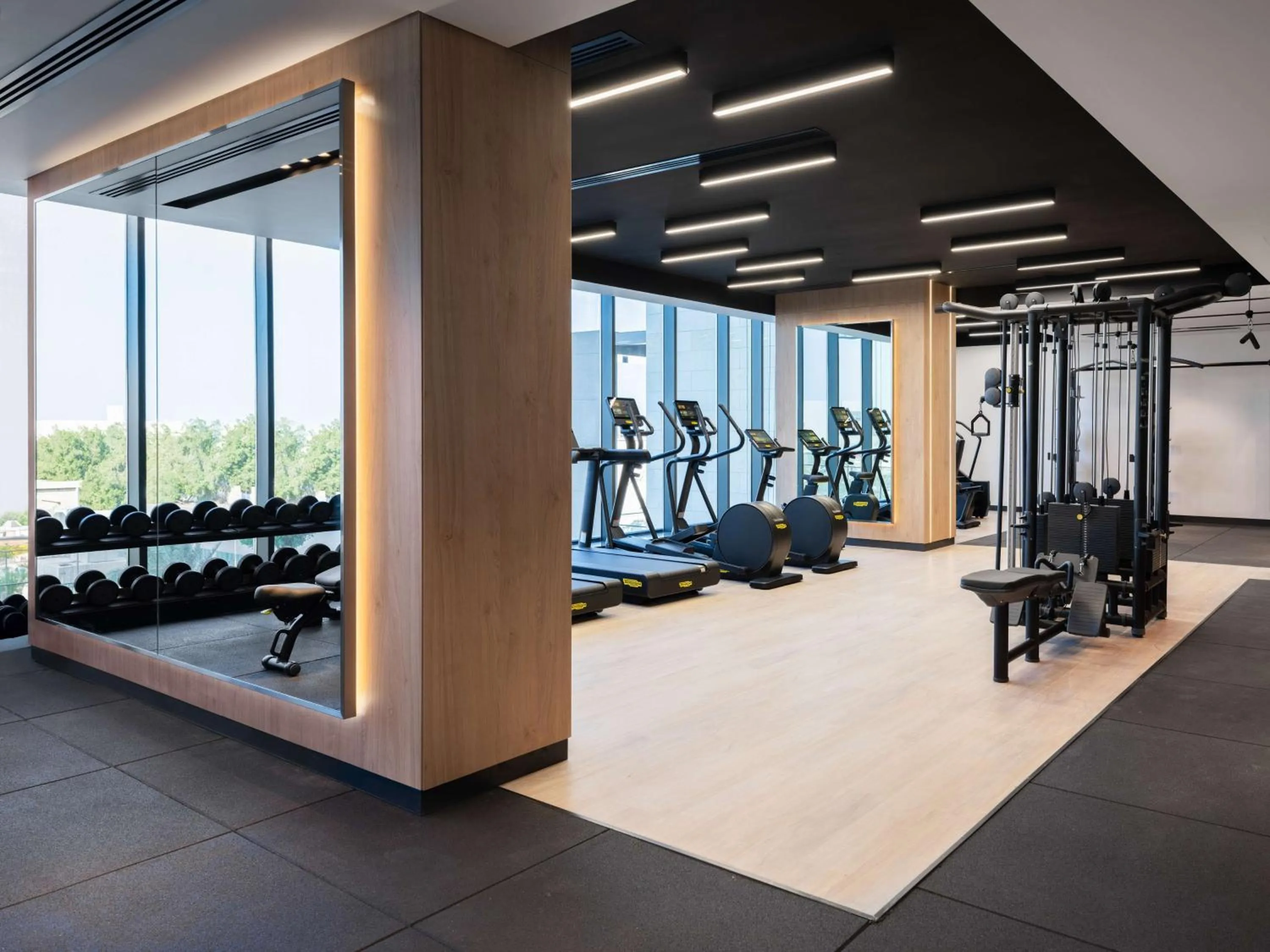 Fitness centre/facilities in Park Inn by Radisson Hotel & Apartments Kuwait
