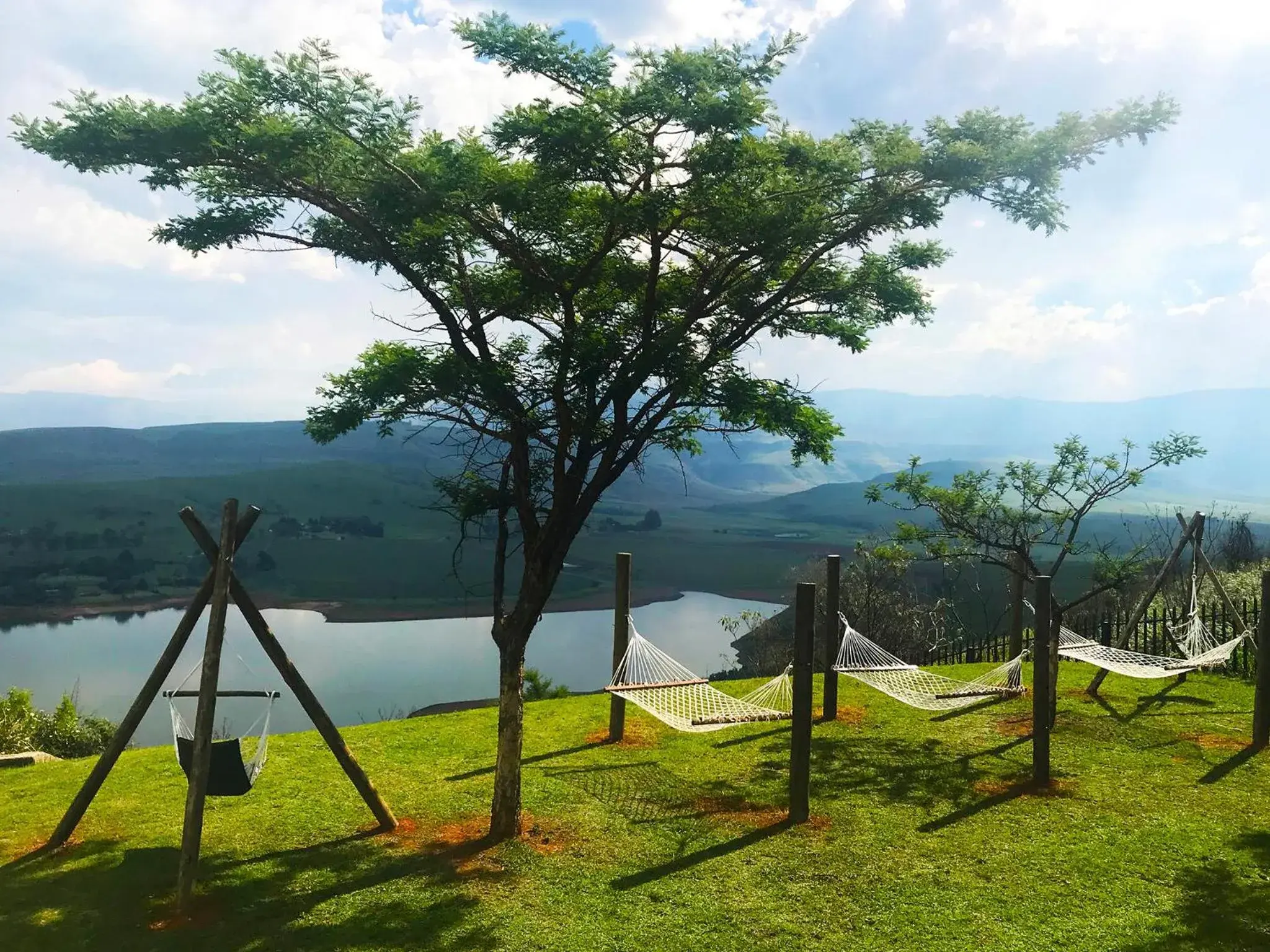 Inner courtyard view in Cayley Mountain Resort Inner courtyard view in Cayley Mountain Resort