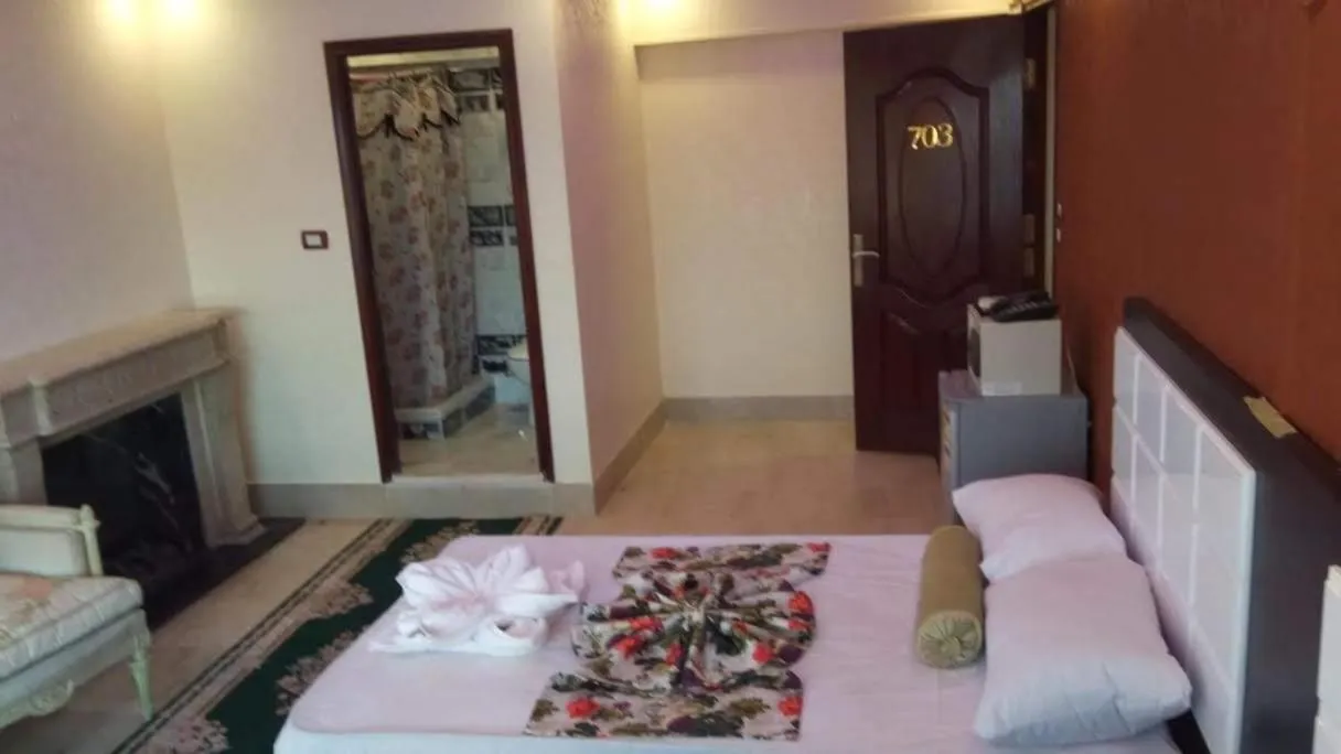 Bed in Nile sky hotel and suites