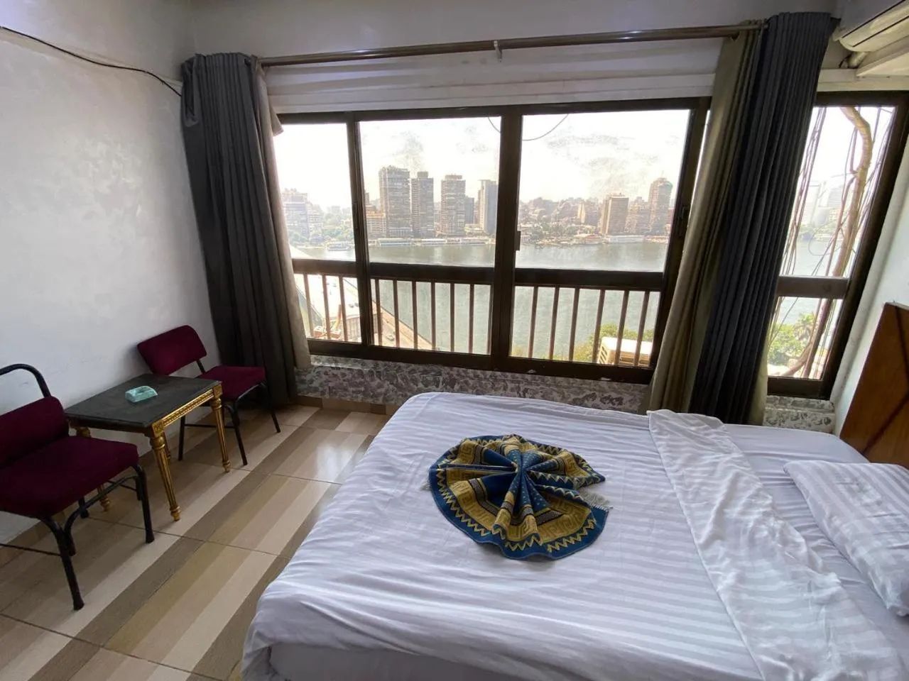Bed in Nile sky hotel and suites