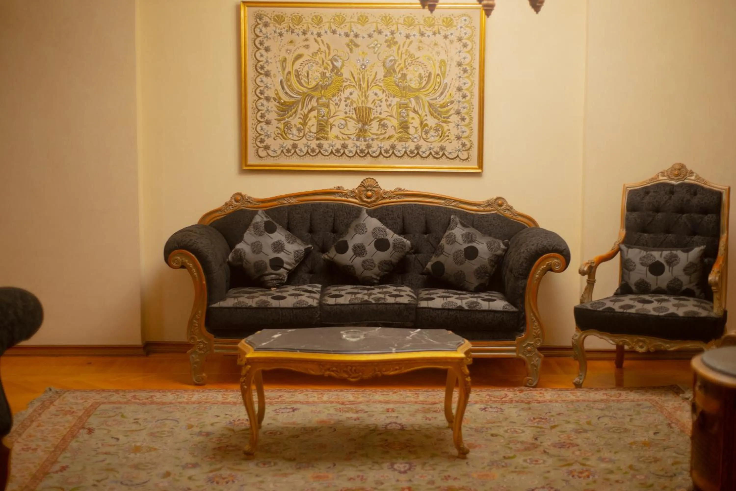 Seating area in Nile sky hotel and suites