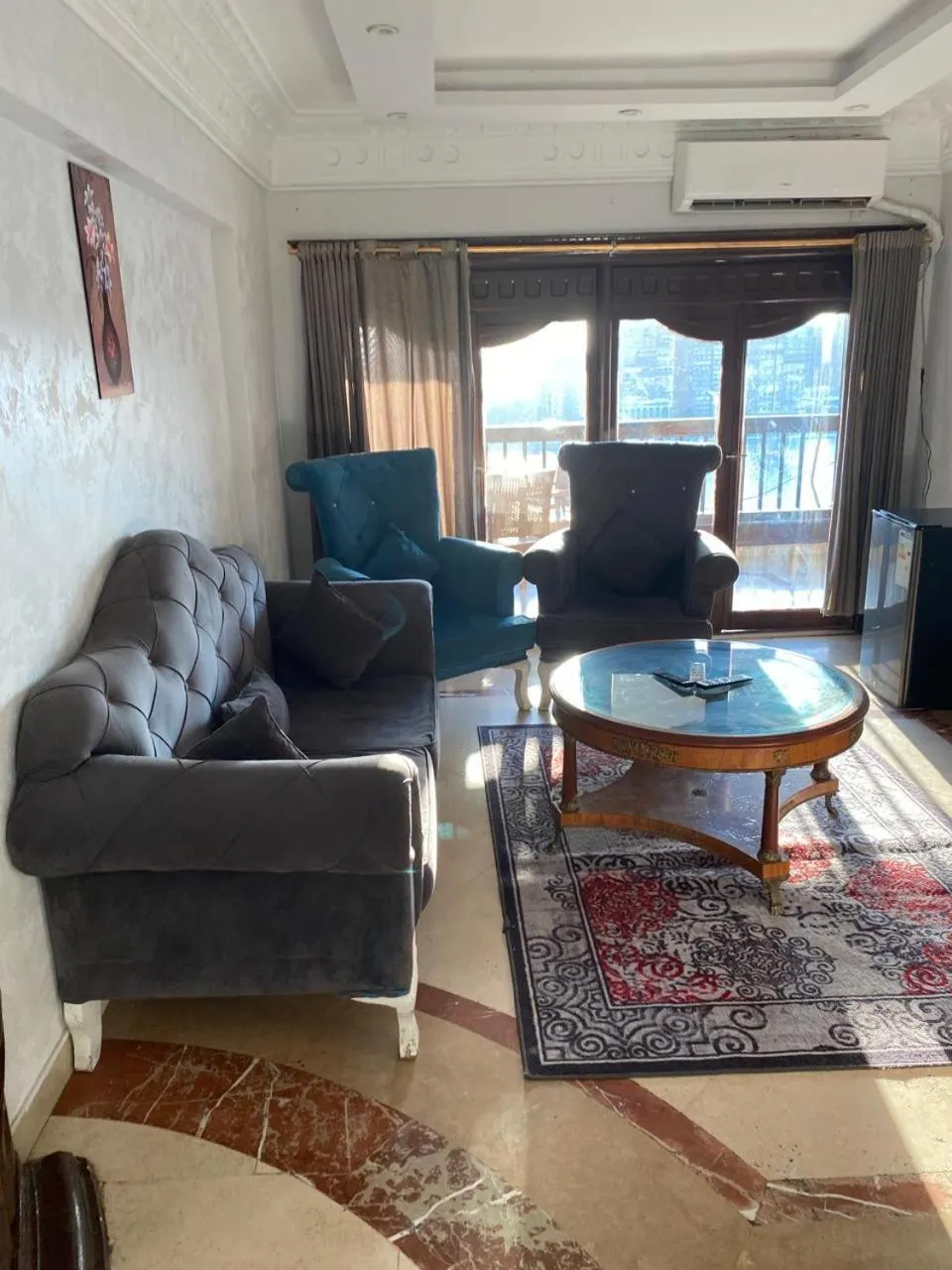 Seating area in Nile sky hotel and suites