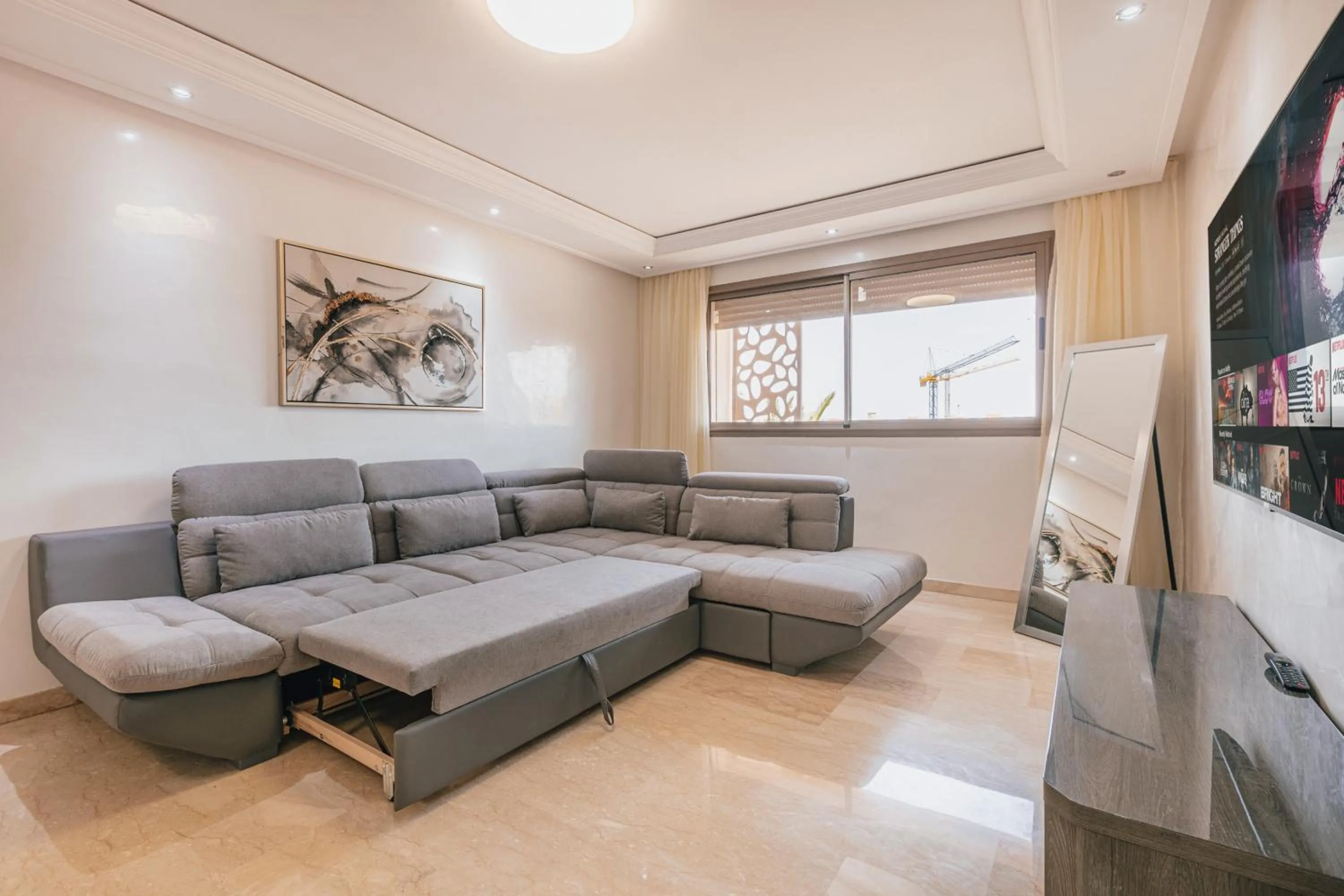 Communal lounge/ TV room in Migdal Gueliz Apart Hôtel