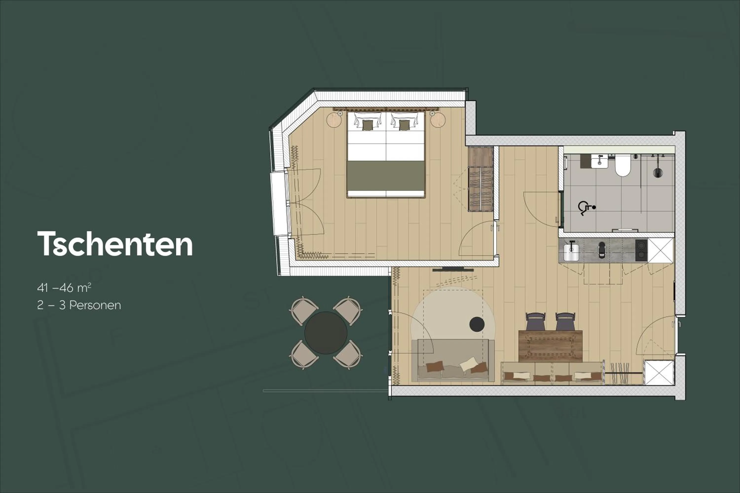 Floor plan in KURVE Apartments & Lounge