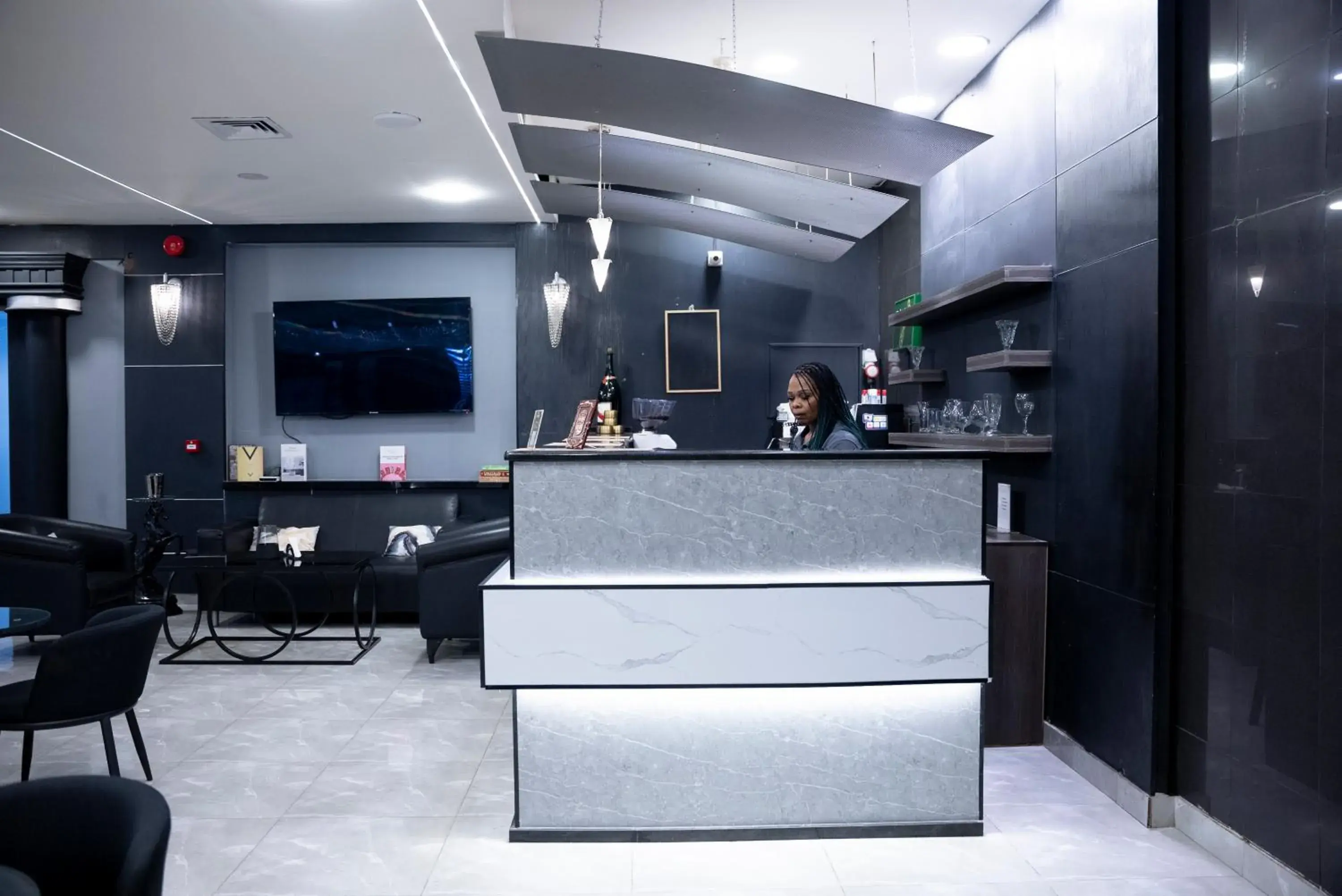 Lounge or bar in Amman West Luxury Hotel Lounge or bar in Amman West Luxury Hotel