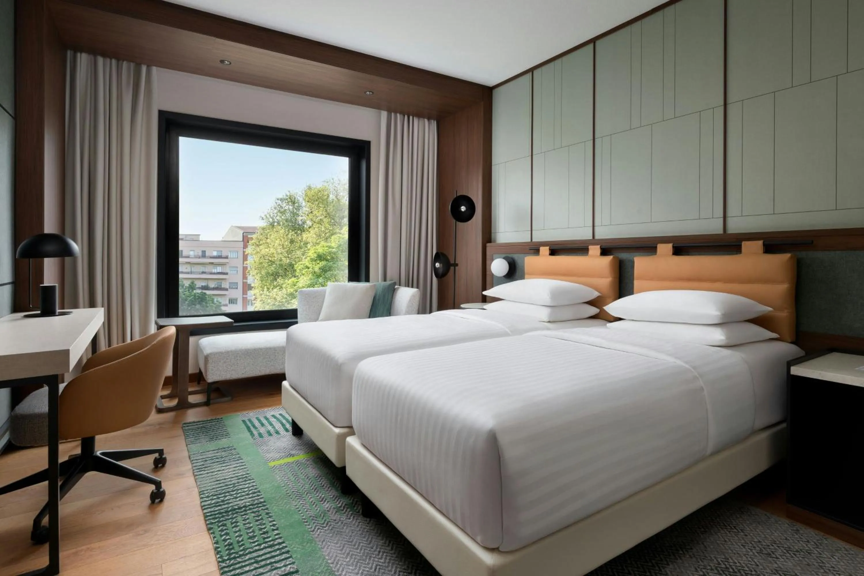 Photo of the whole room, Bed in Milan Marriott Hotel