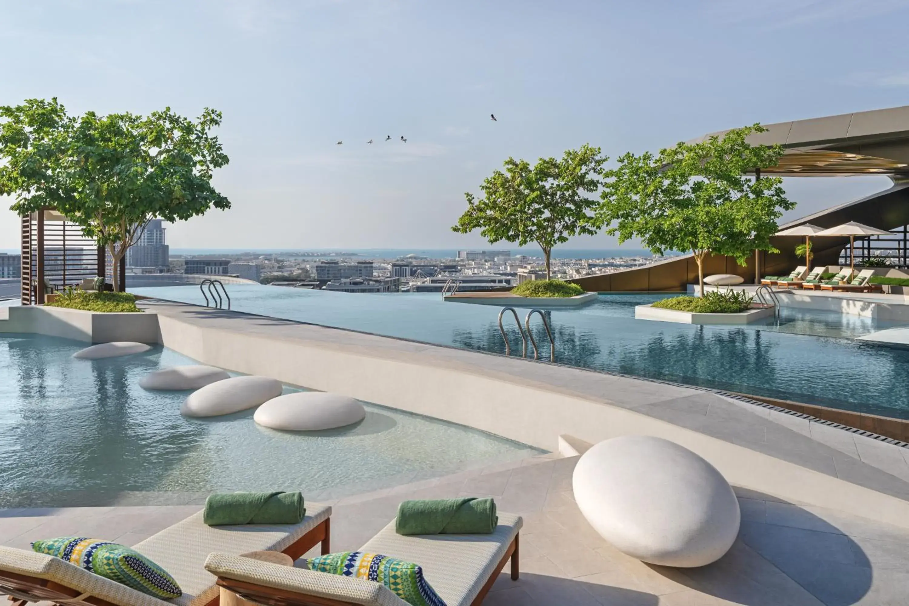 Pool view in Mandarin Oriental Downtown, Dubai Pool view in Mandarin Oriental Downtown, Dubai