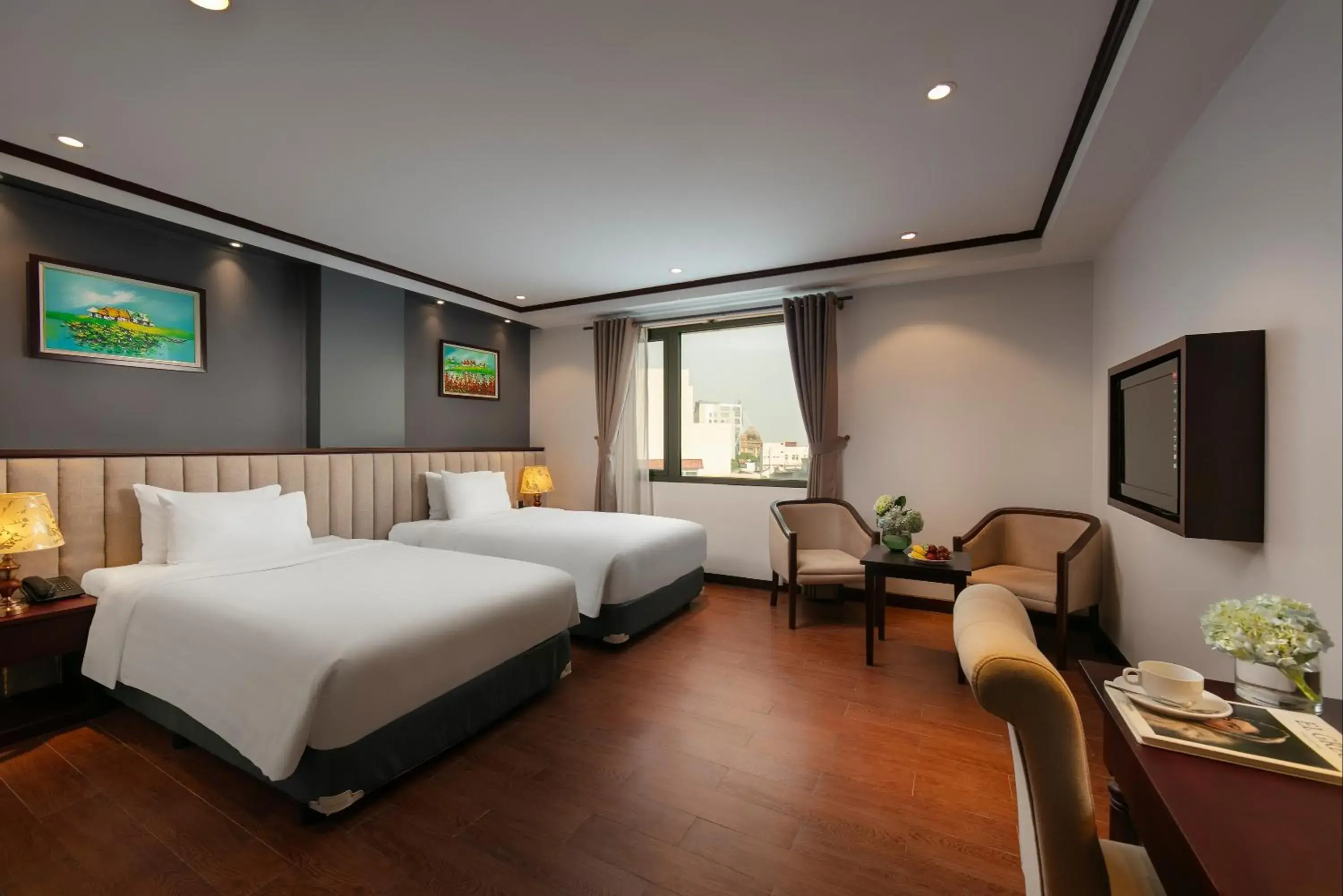 View (from property/room), Bed in MAY DE VILLE Corner Hotel View (from property/room), Bed in MAY DE VILLE Corner Hotel