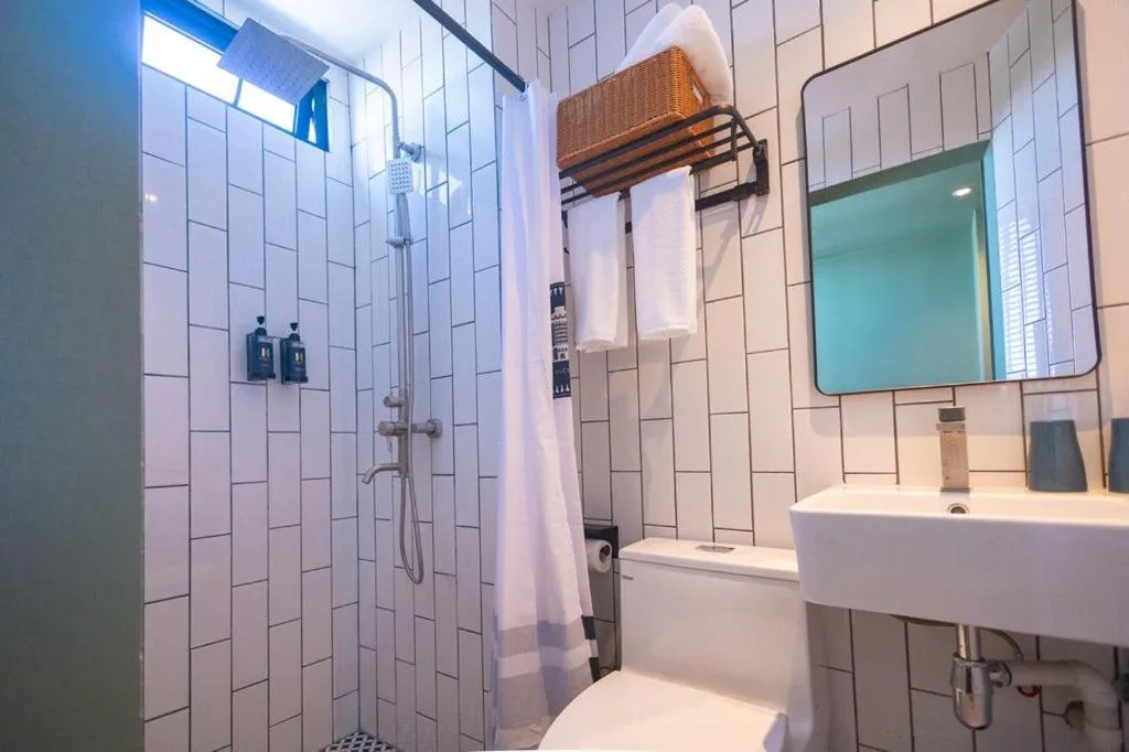 Bathroom in Legacy Hill Hotel