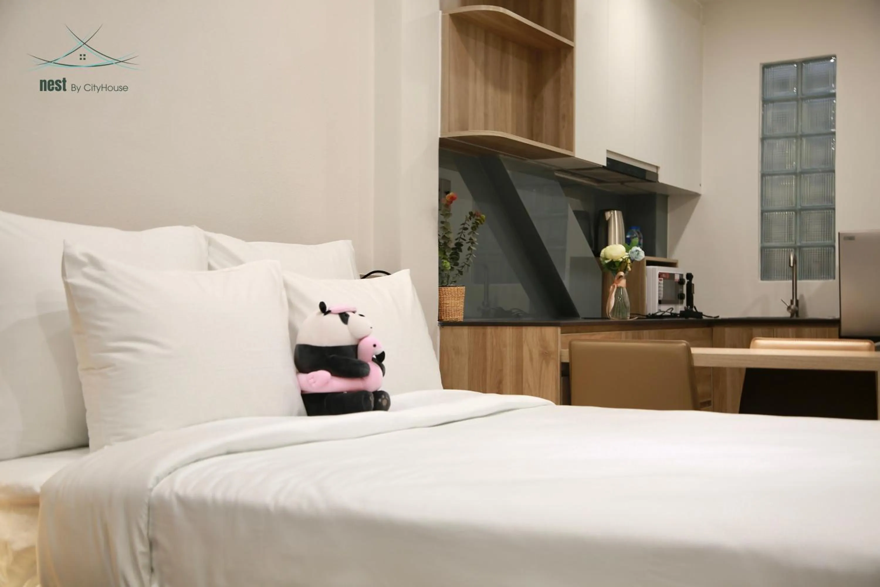 Photo of the whole room, Bed in Cityhouse - Nest Minh Khai