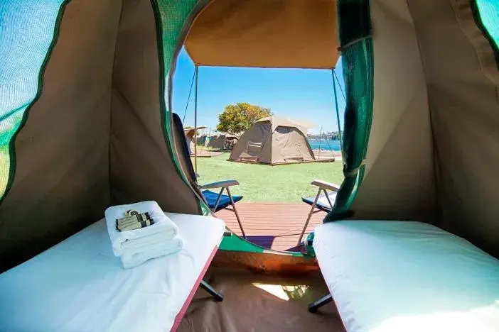 Deluxe Camping Tent in Cockatoo Island Accommodation Deluxe Camping Tent in Cockatoo Island Accommodation