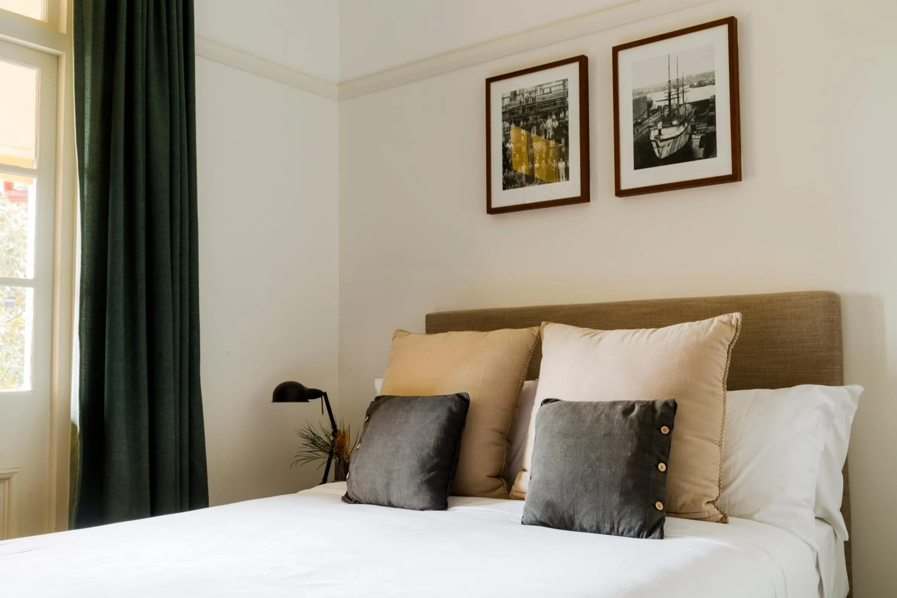 Bed in Cockatoo Island Accommodation