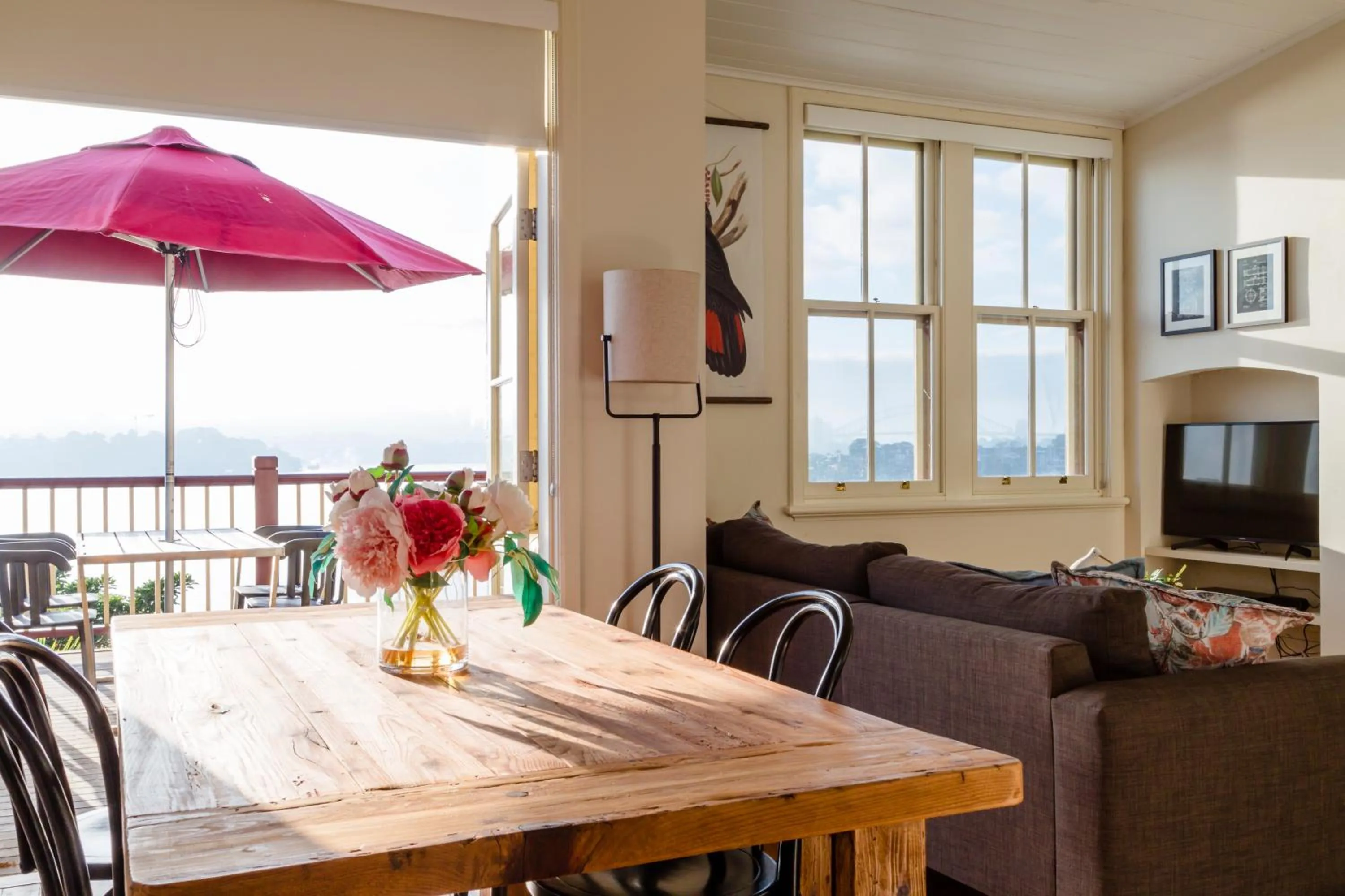 Living room in Cockatoo Island Accommodation