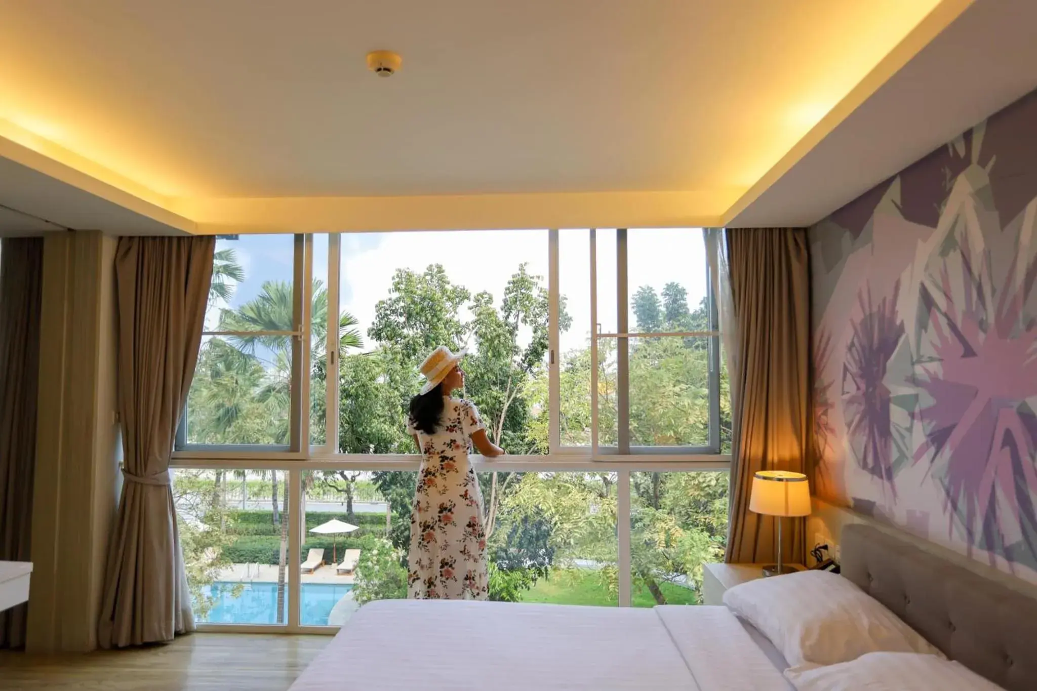 View (from property/room), Bed in The Idle Hotel and Residence View (from property/room), Bed in The Idle Hotel and Residence