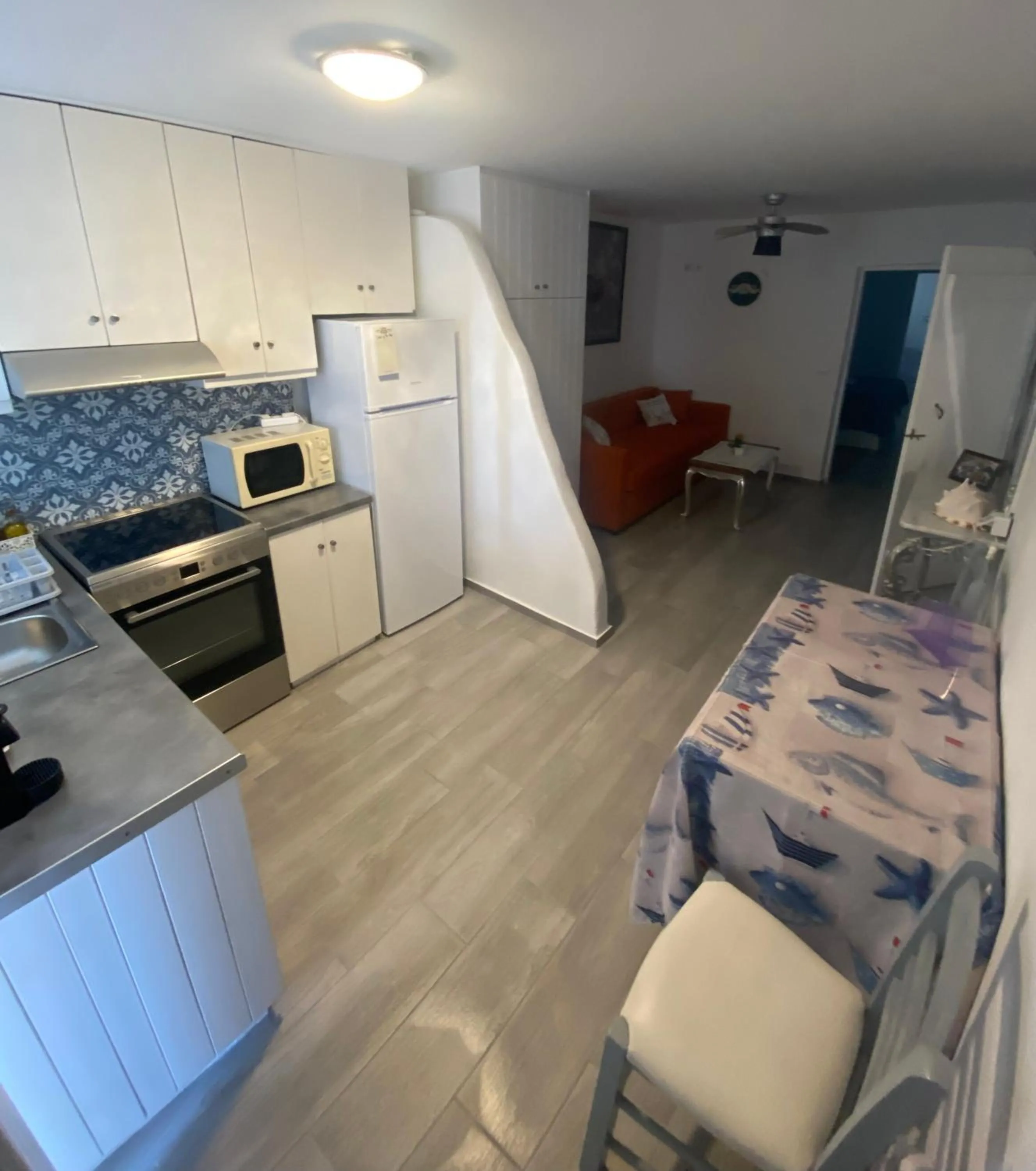 kitchen, Bed in Mykonos Secret Spot