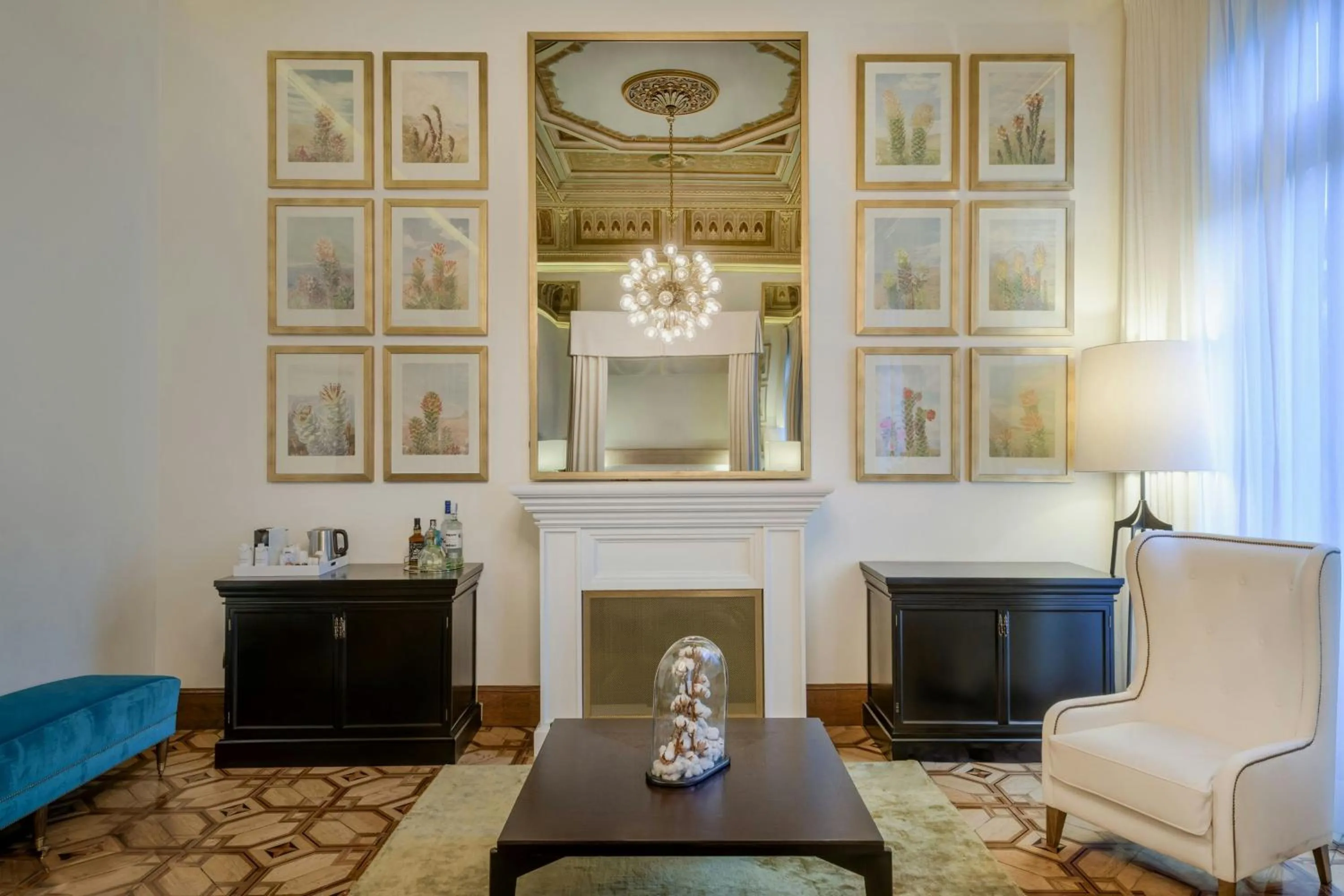 Living room in Cotton House Hotel, Autograph Collection