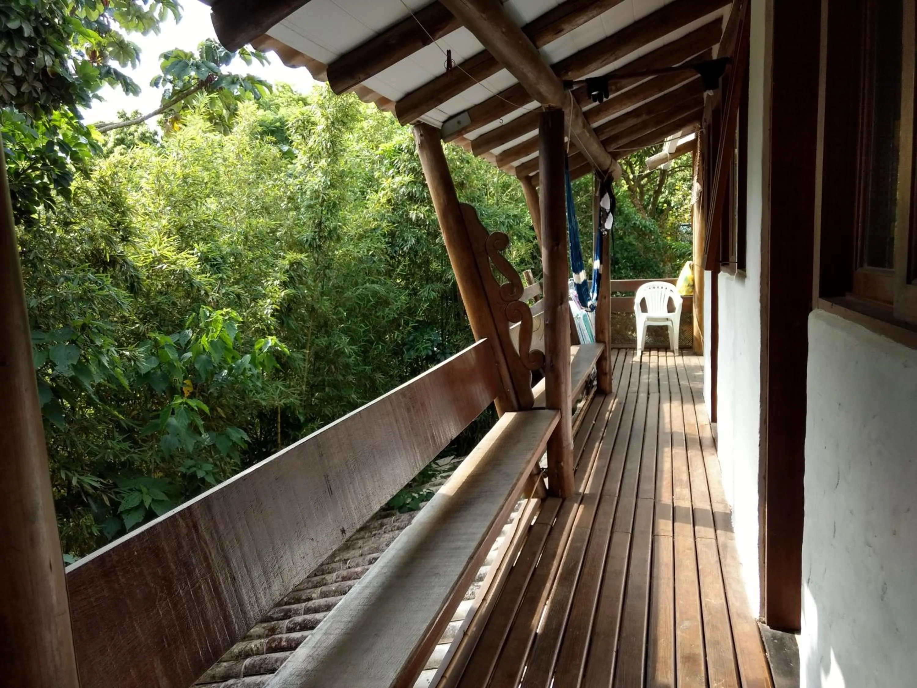 Balcony/Terrace in Chalé do Tibet Vale da Utopia Praia de Cima