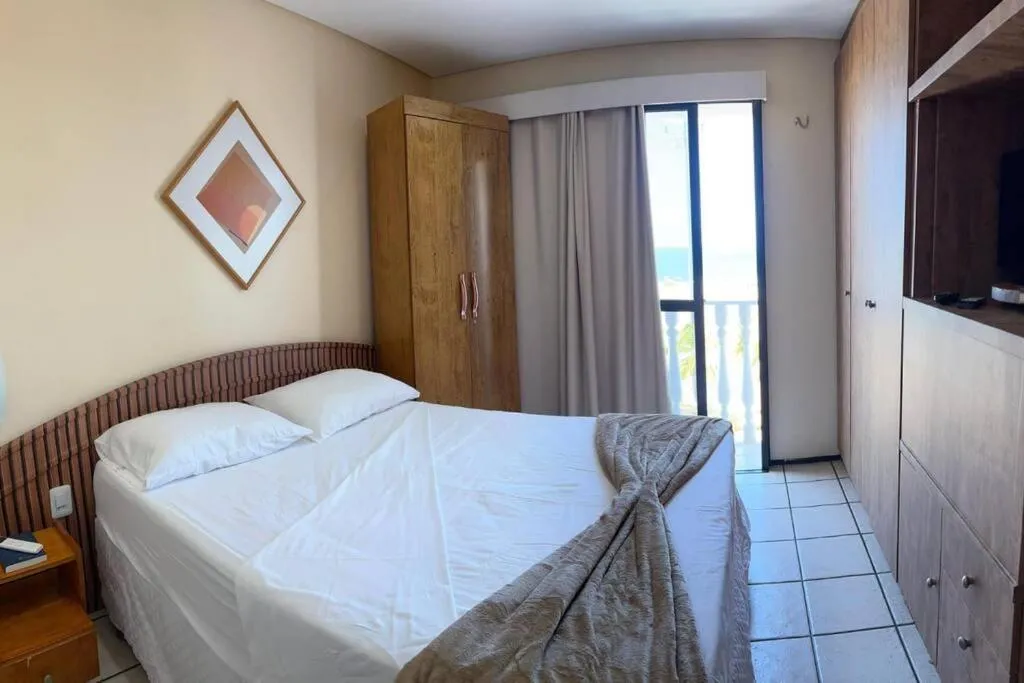 Bedroom, Bed in Flat Mobiliado na Beira Mar