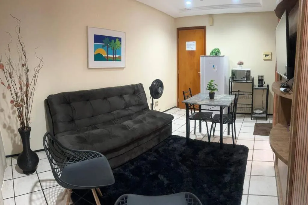 Living room in Flat Mobiliado na Beira Mar