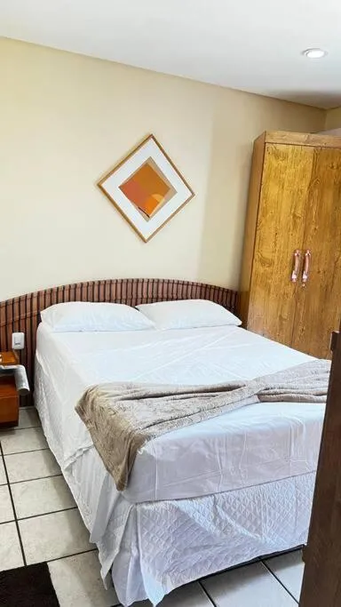 Bedroom, Bed in Flat Mobiliado na Beira Mar